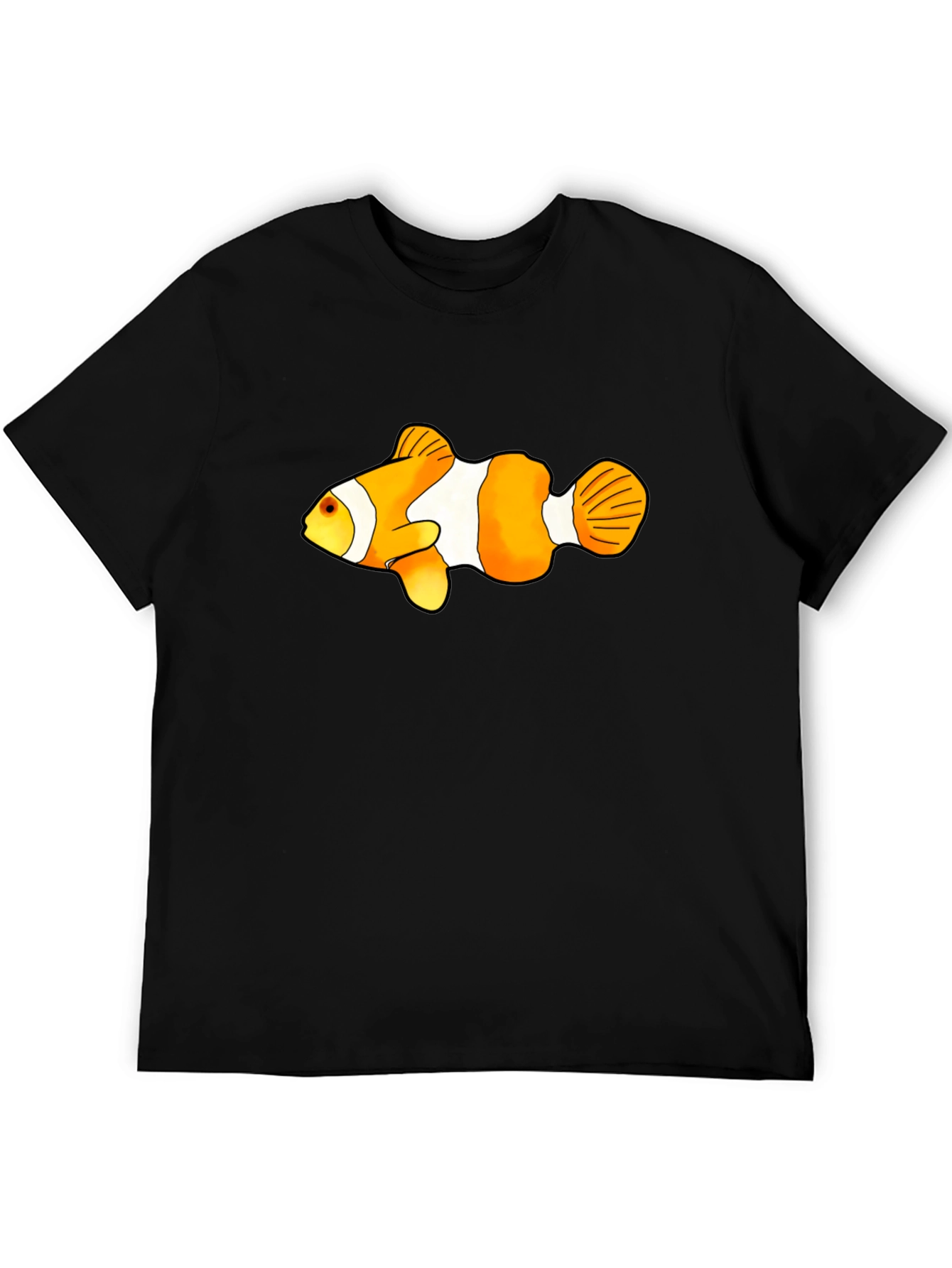 Clown Fish Graphic Tee - Black Cotton Blend