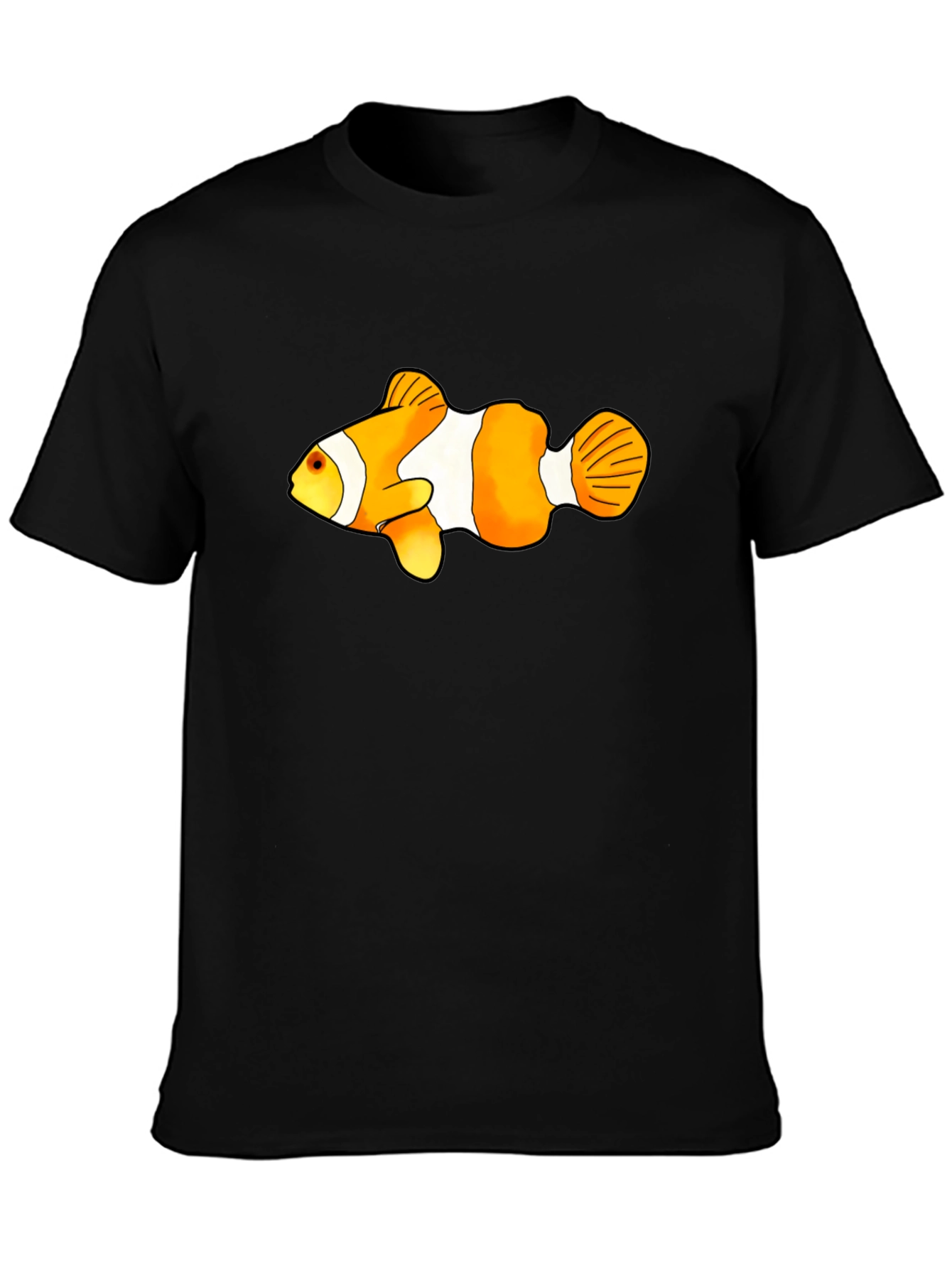 Clown Fish Graphic Tee - Black Cotton Blend