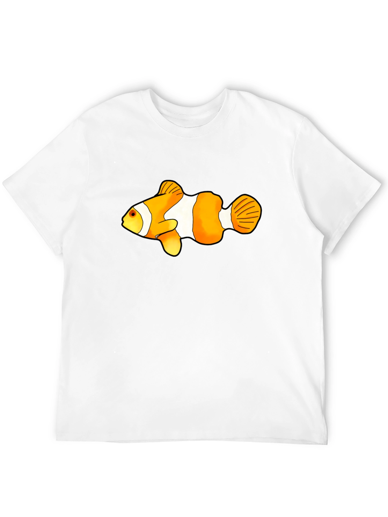 Clown Fish Graphic Tee - Black Cotton Blend