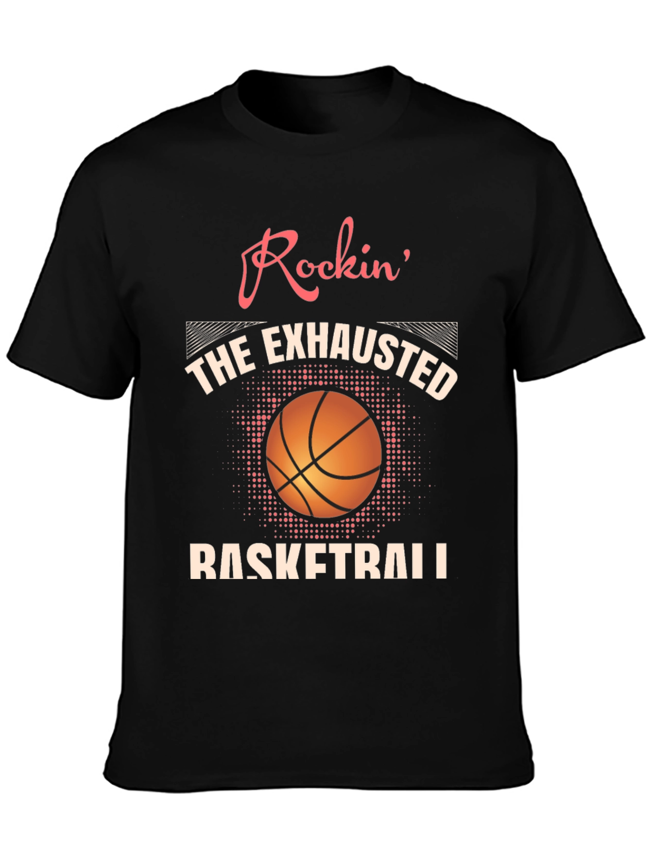 Rockin Exhausted Basketball Graphic Tee