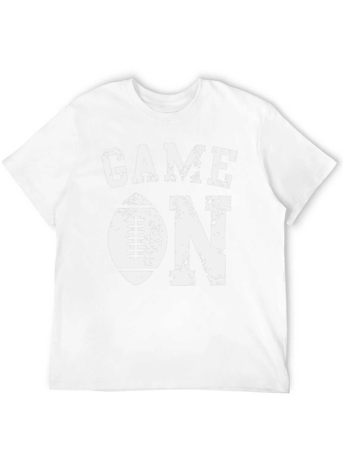 Game On Football Graphic Tee - Black Cotton T-Shirt