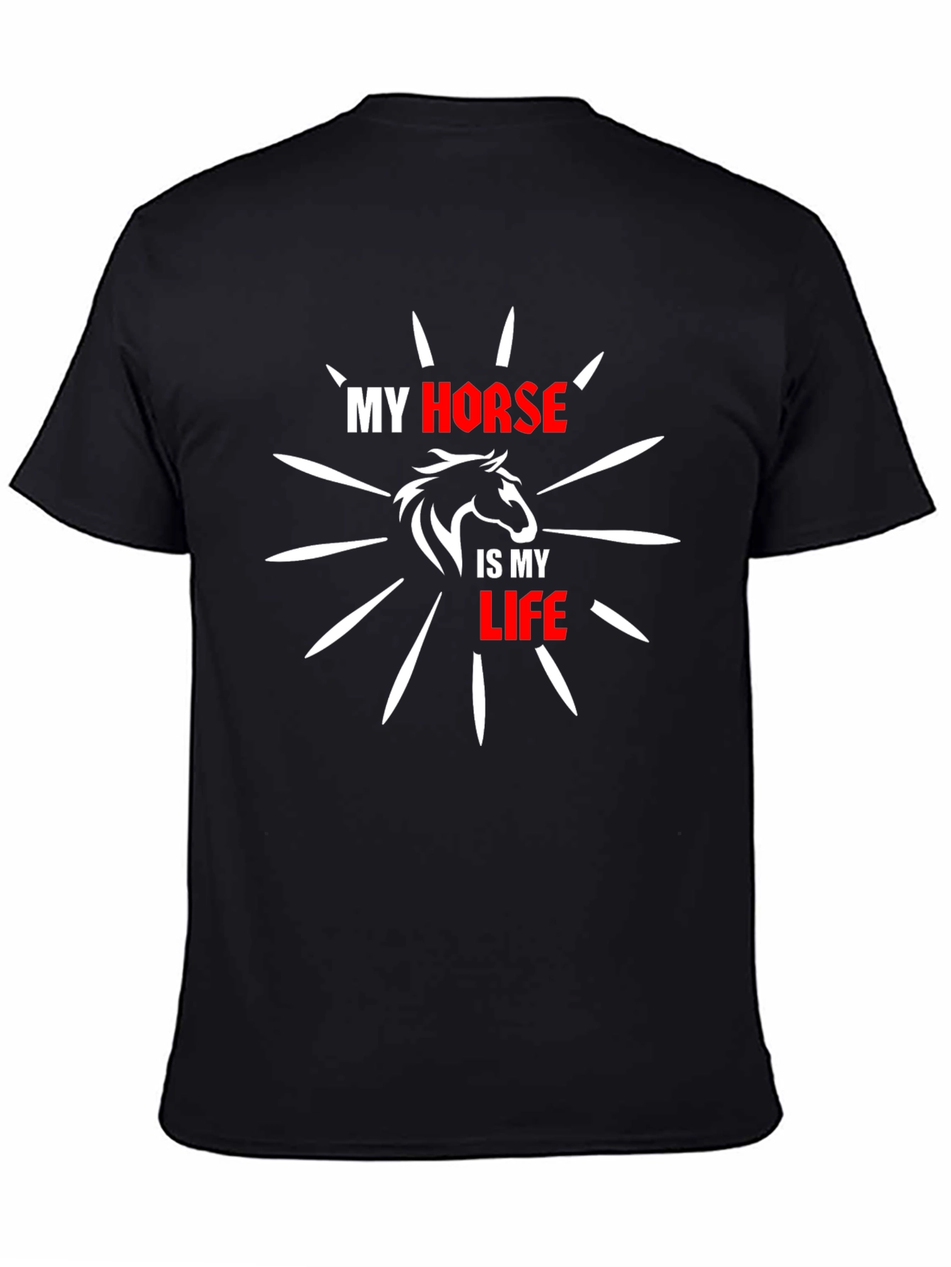 My Horse is My Life Black T-Shirt