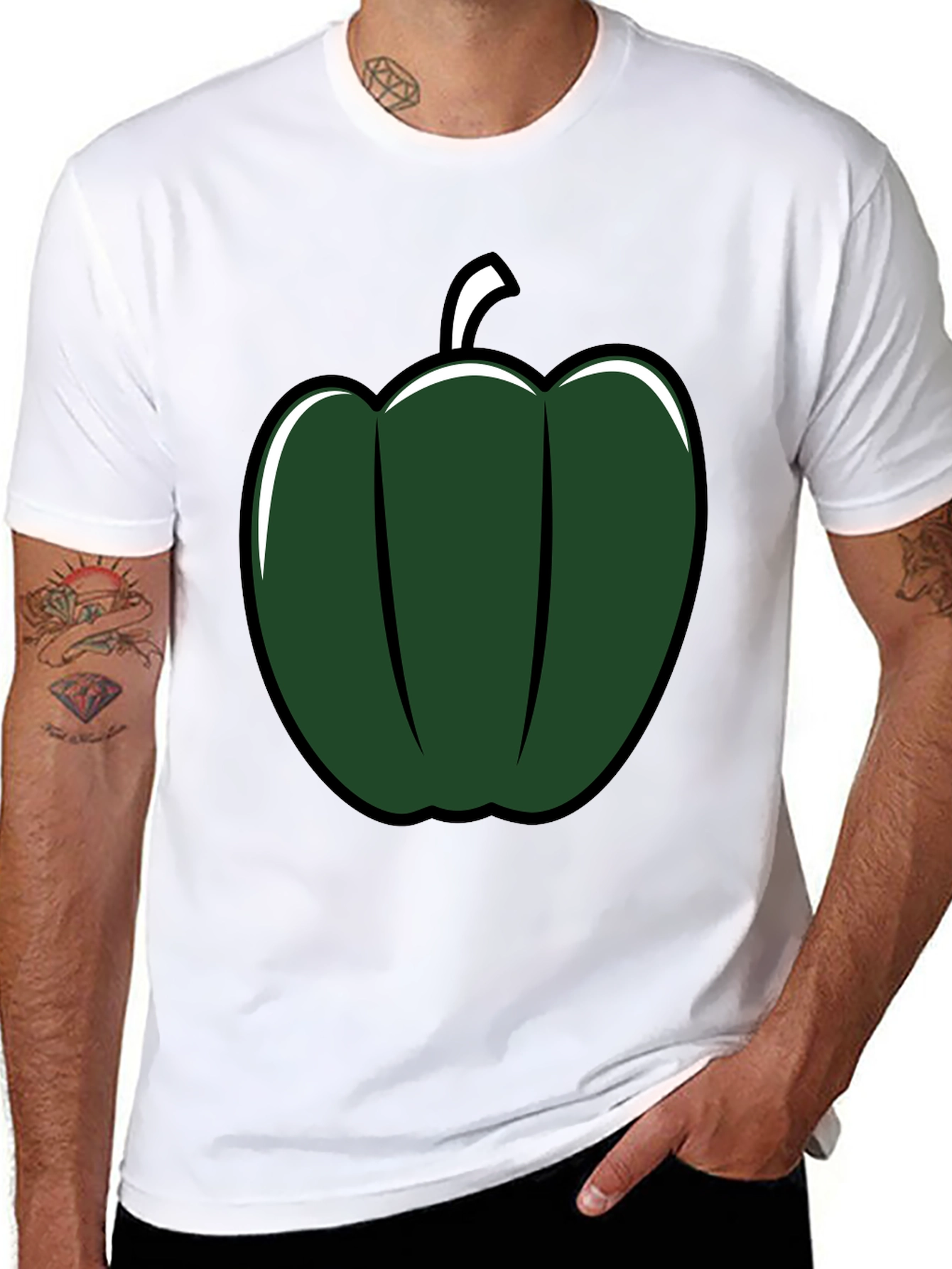 Green Pepper Graphic Tee - Stylish & Unique!