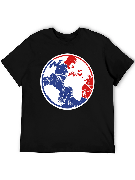 Distressed World Graphic Tee - Cool Casual Style