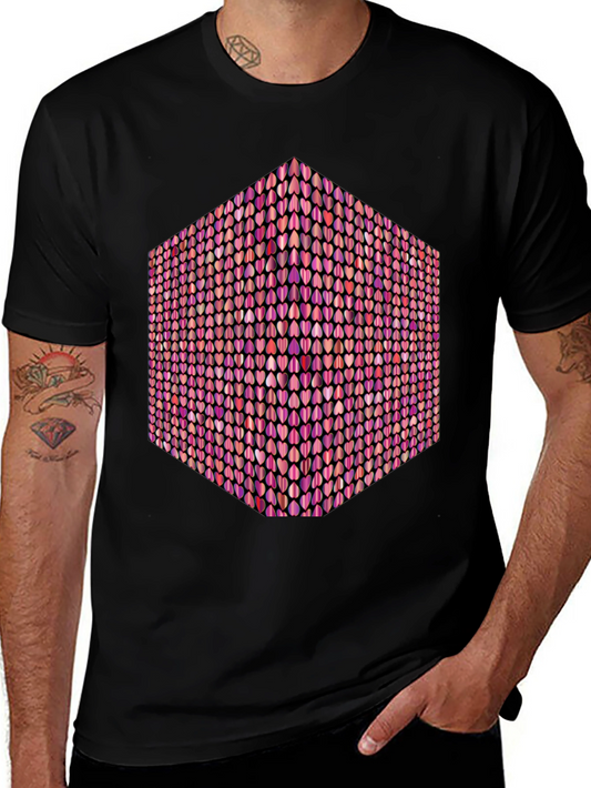 Heart Cube Graphic Tee - Black