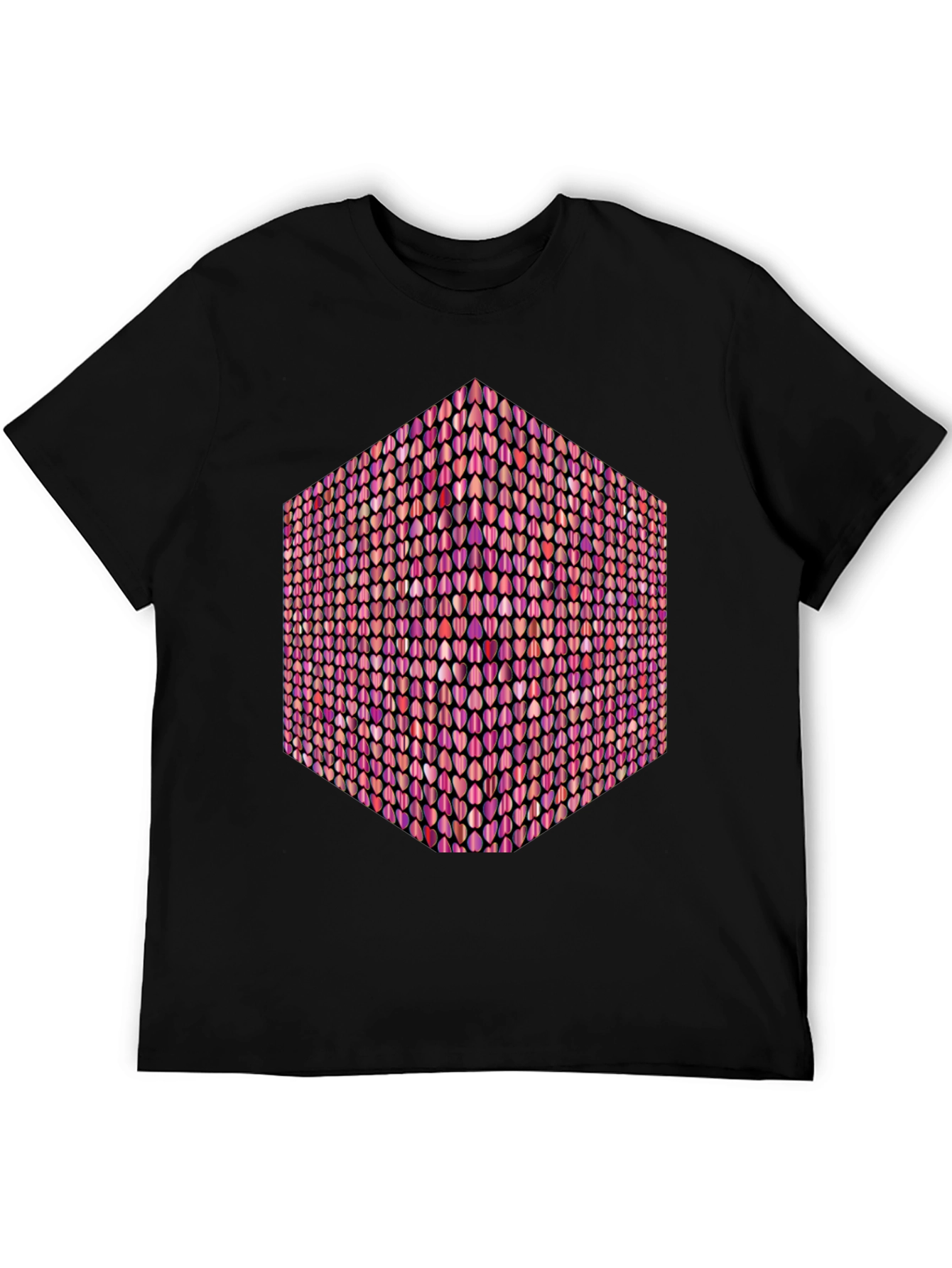 Heart Cube Graphic Tee - Black