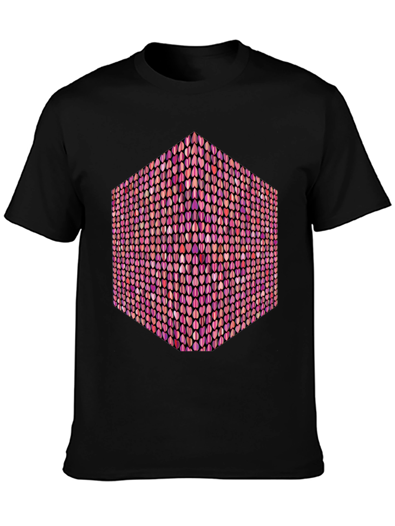 Heart Cube Graphic Tee - Black
