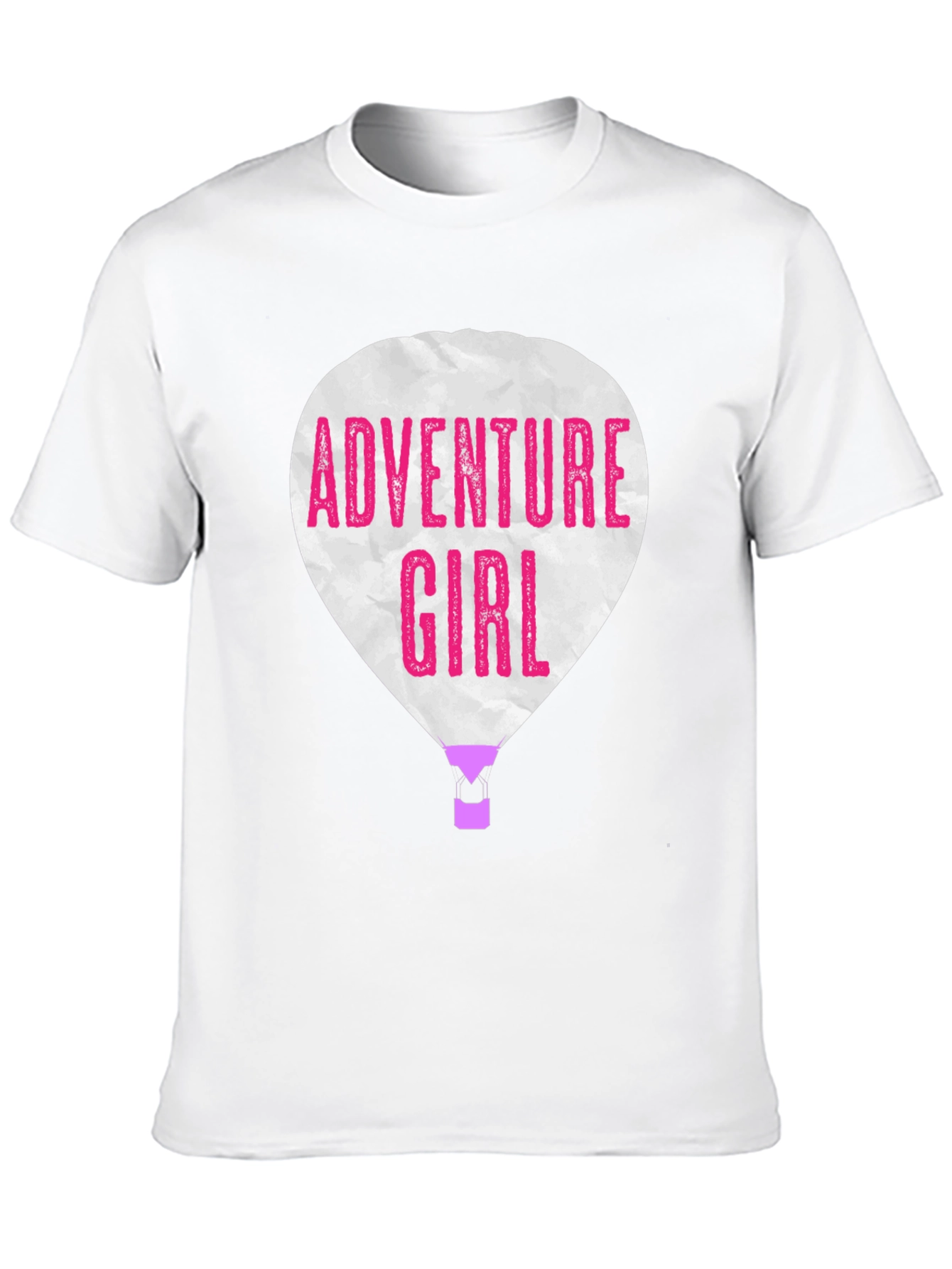 Adventure Girl Graphic Tee - Hot Air Balloon Design
