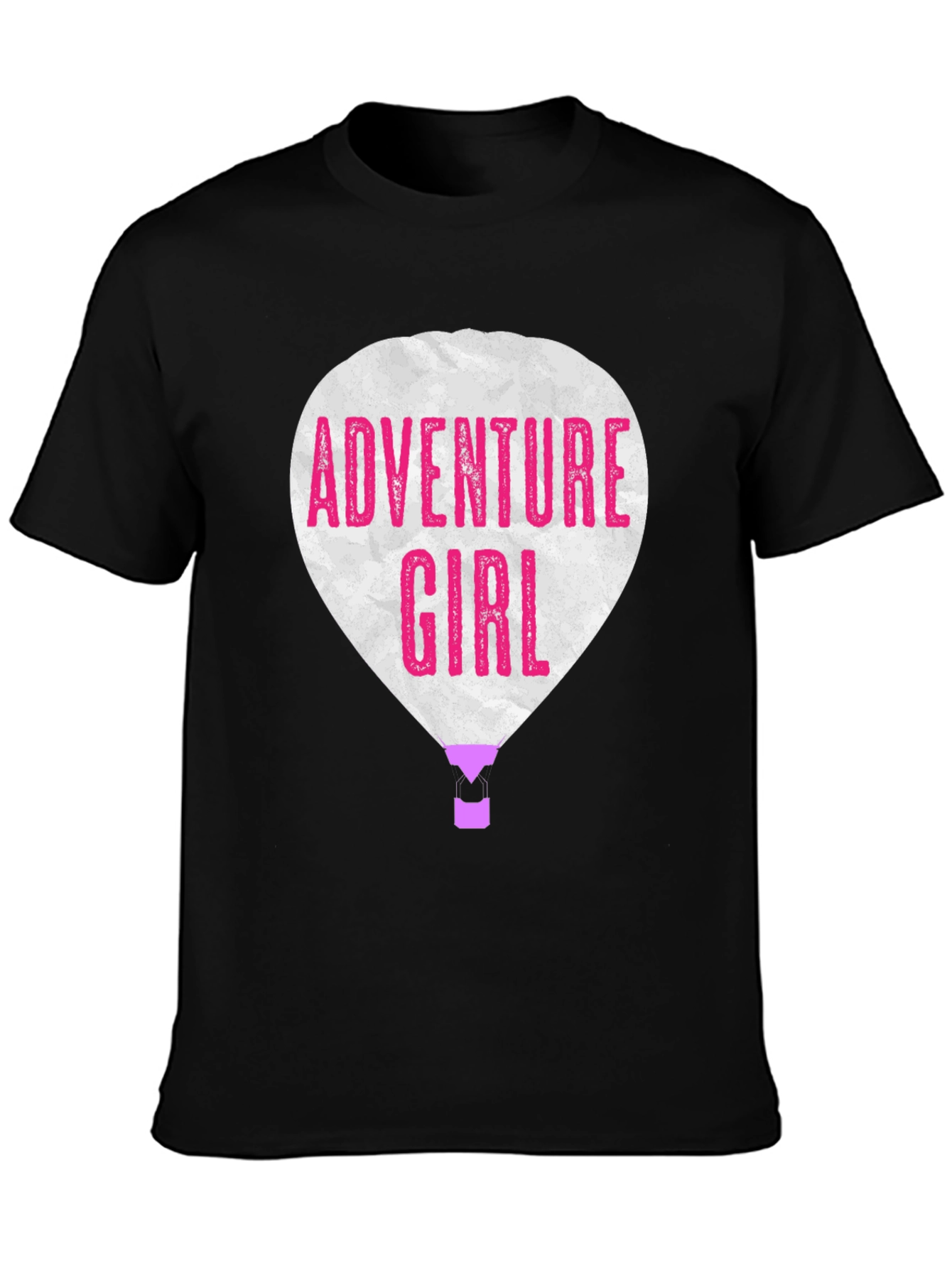 Adventure Girl Graphic Tee - Hot Air Balloon Design