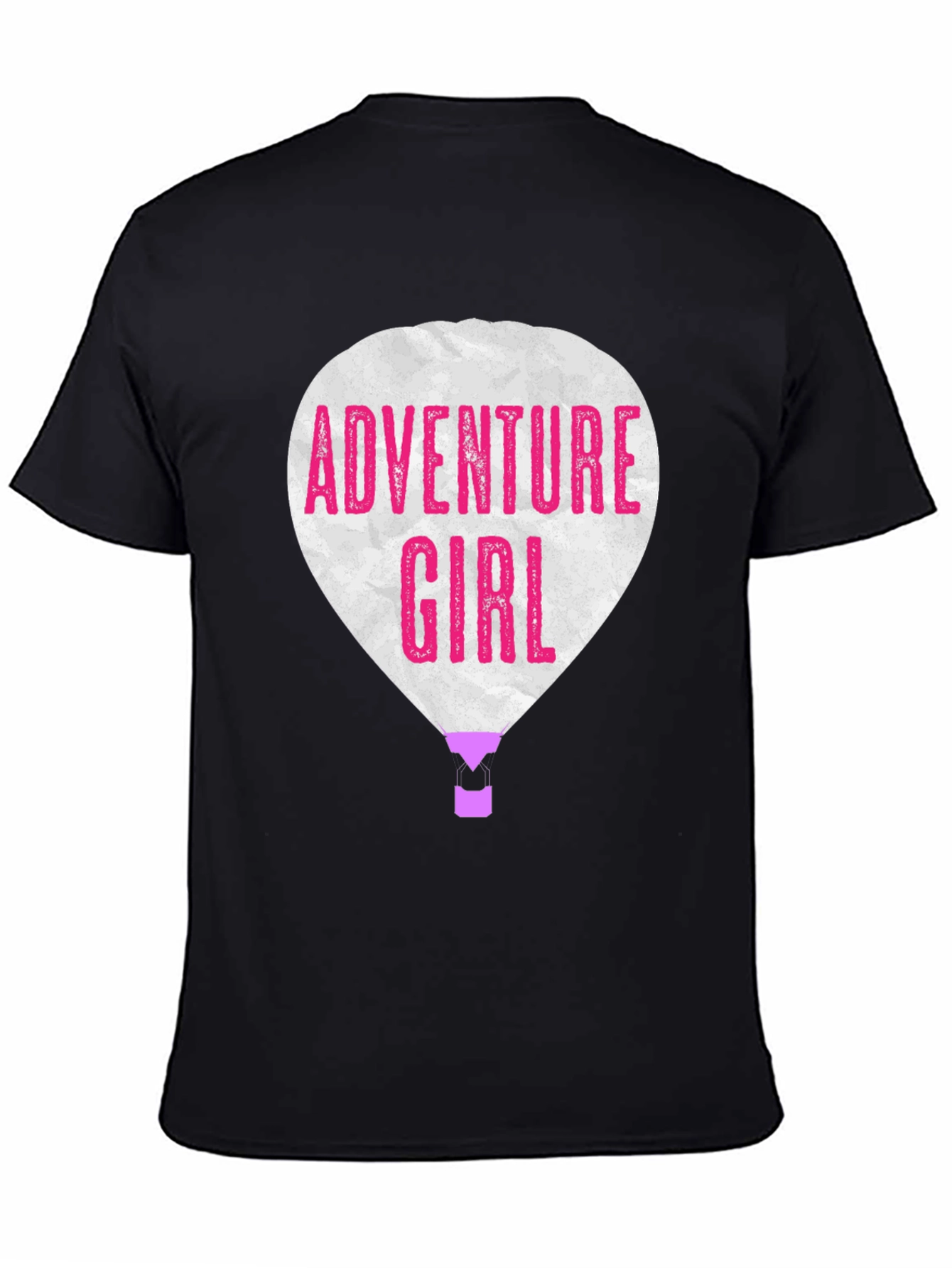 Adventure Girl Graphic Tee - Hot Air Balloon Design