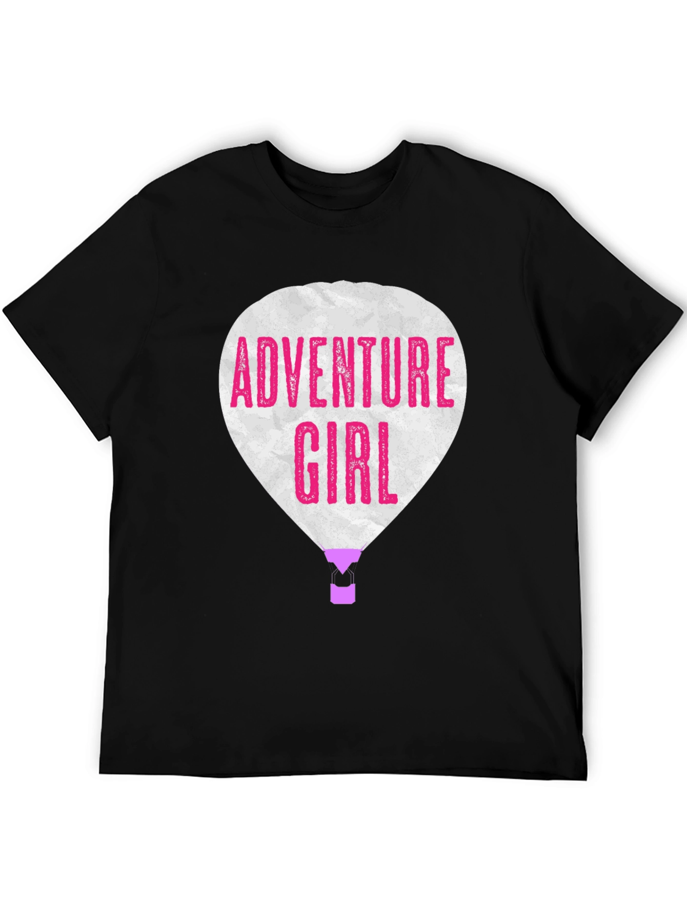 Adventure Girl Graphic Tee - Hot Air Balloon Design