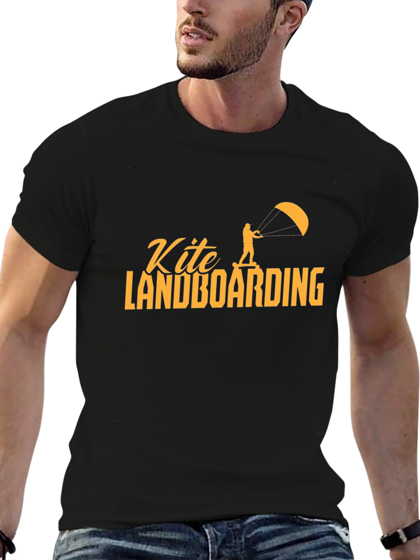 Kite Landboarding Graphic Tee - Black T-Shirt