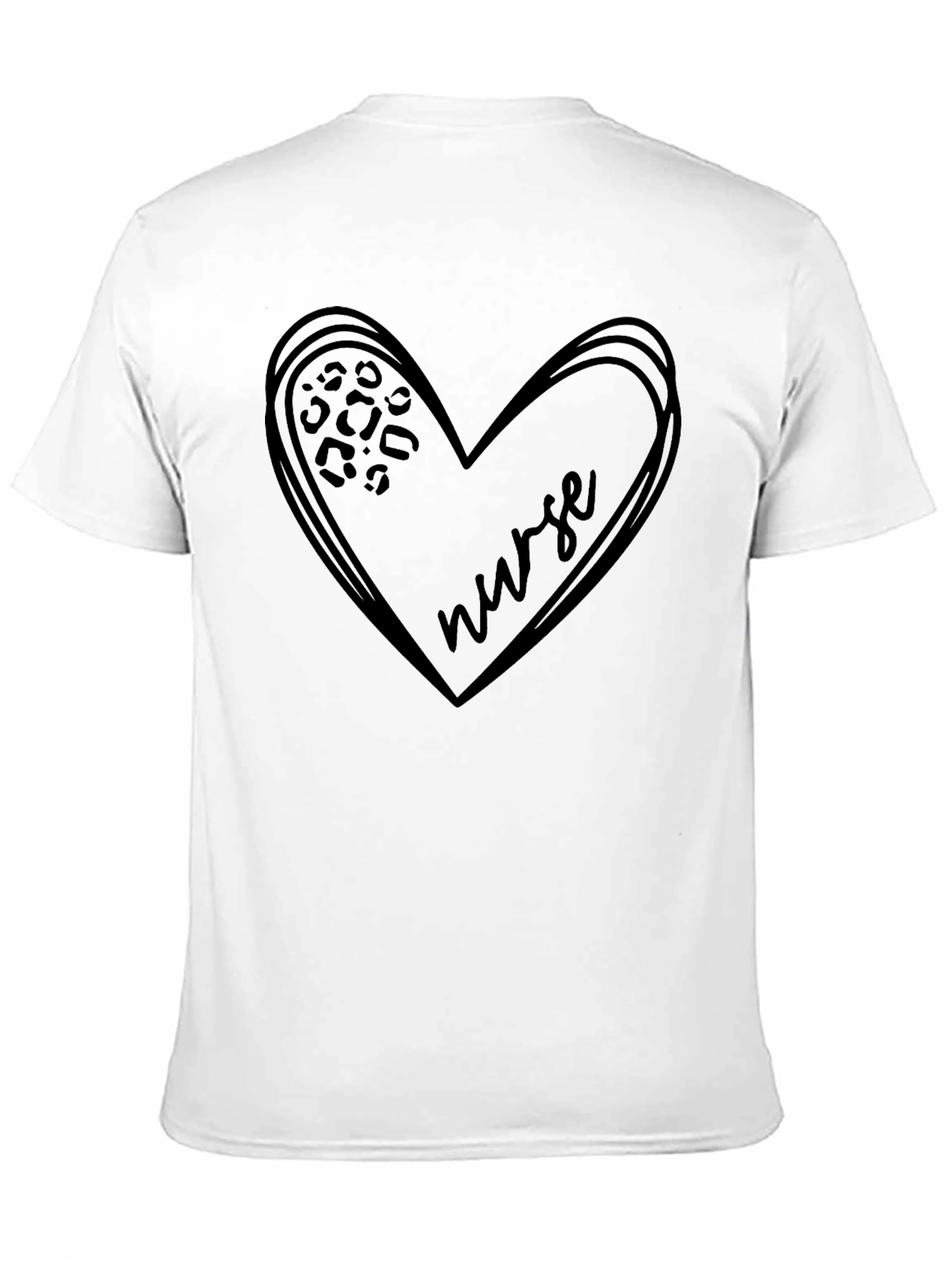 Nurse Heart Graphic Tee - Comfortable Black T-Shirt