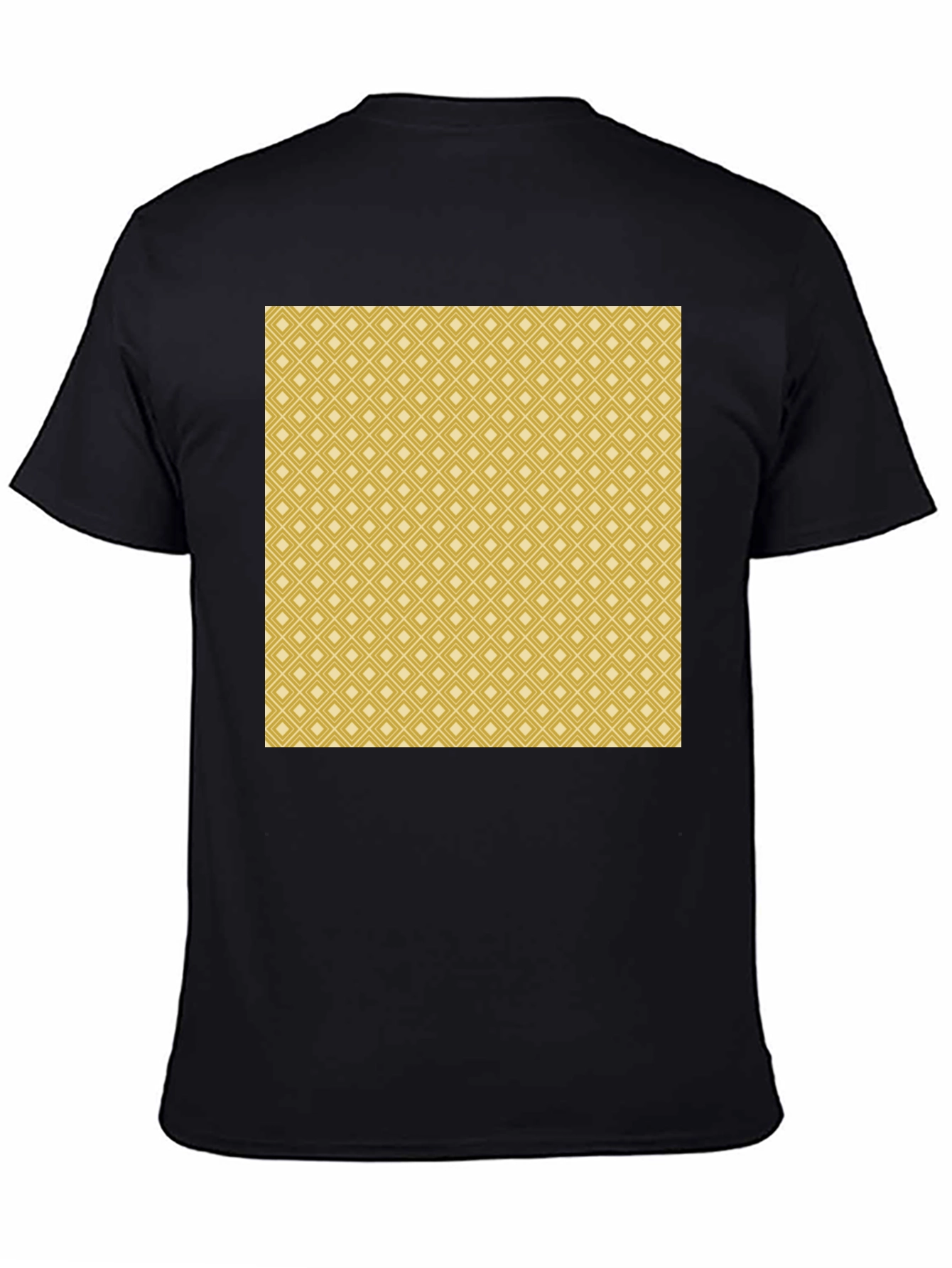 Stylish Patterned Mens Black T-Shirt