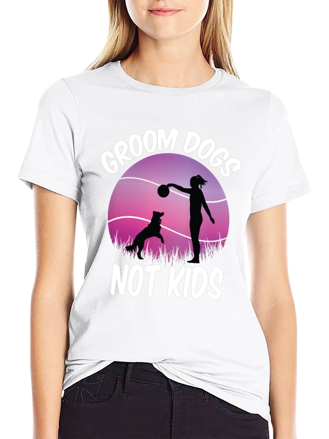 Groom Dogs Not Kids Graphic Tee