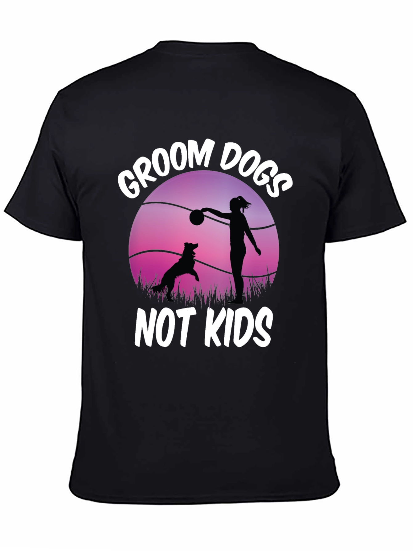 Groom Dogs Not Kids Graphic Tee