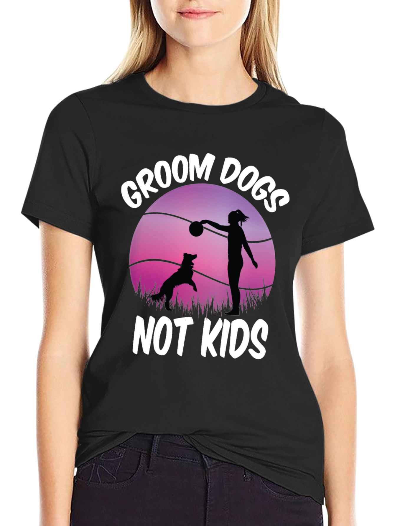 Groom Dogs Not Kids Graphic Tee