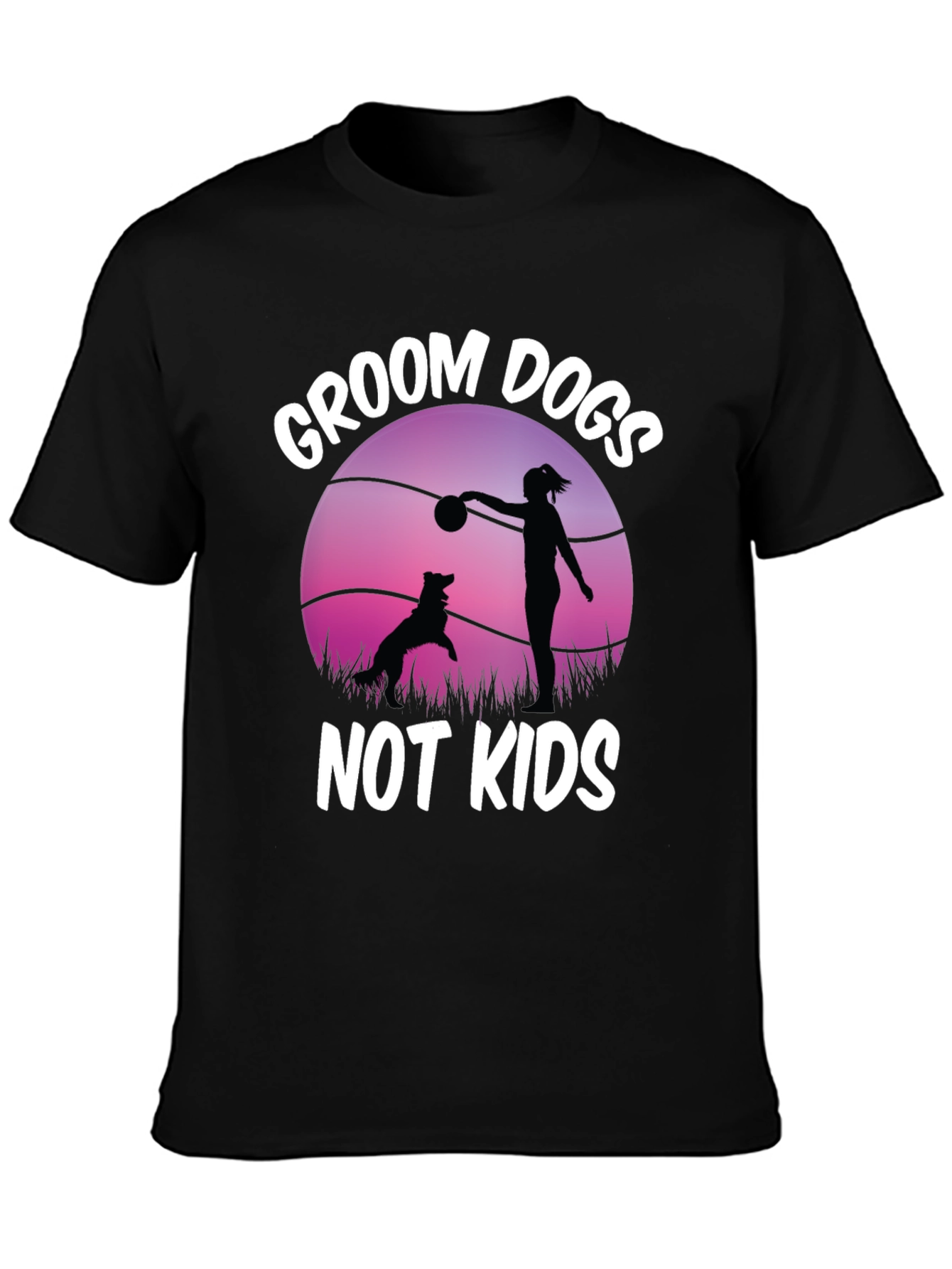 Groom Dogs Not Kids Graphic Tee