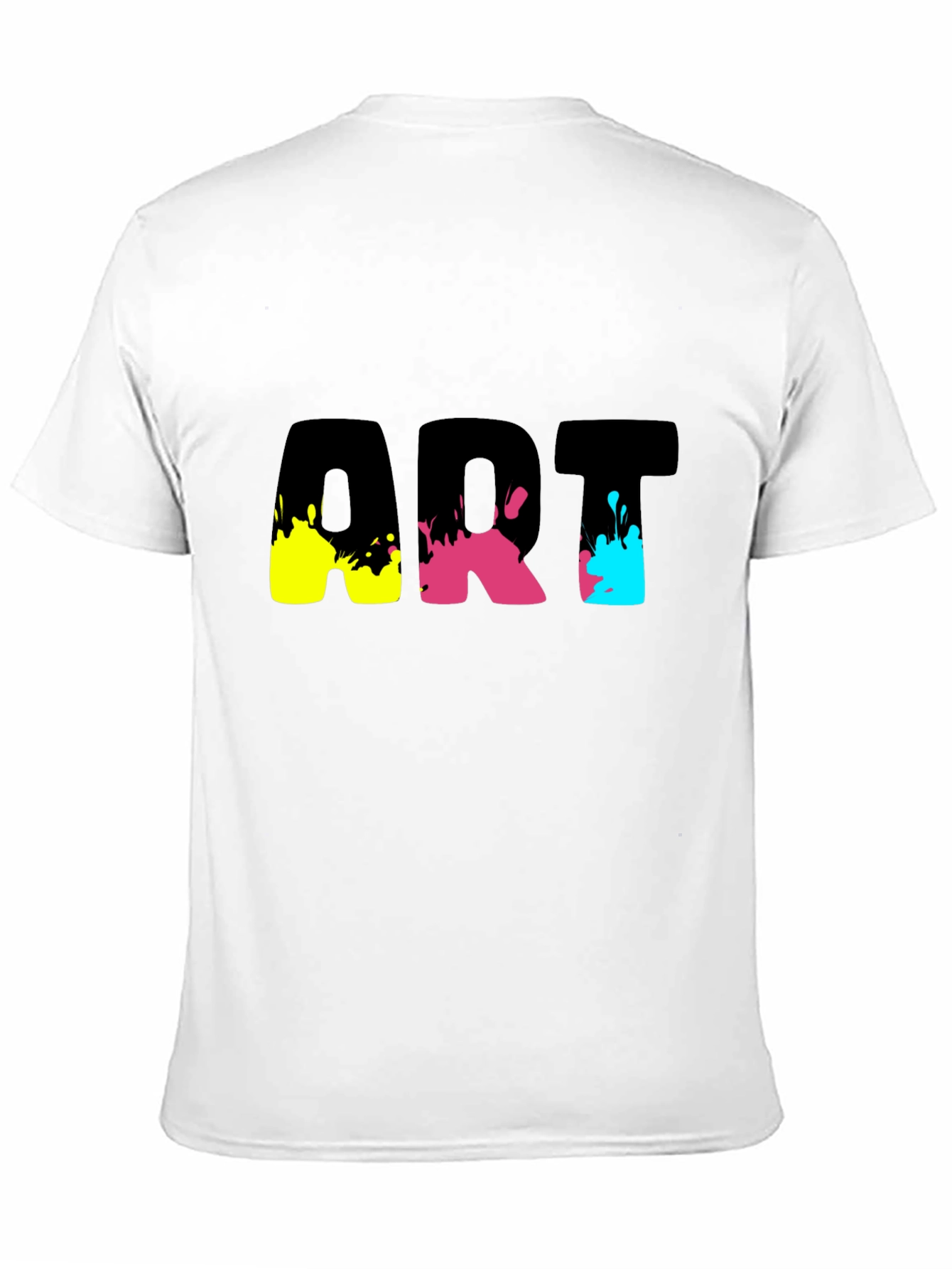 Abstract Art Splatter Graphic Tee - Black