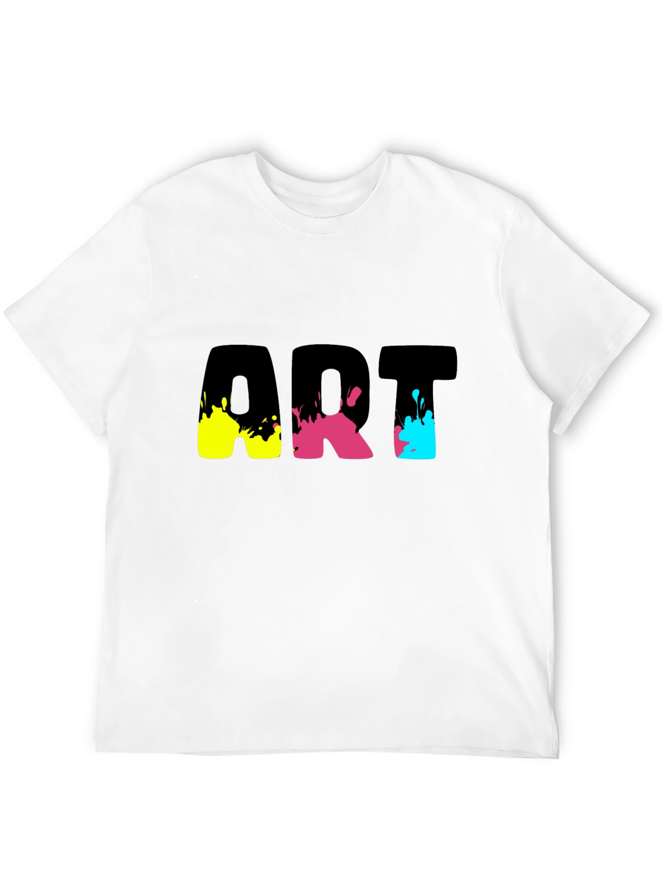 Abstract Art Splatter Graphic Tee - Black
