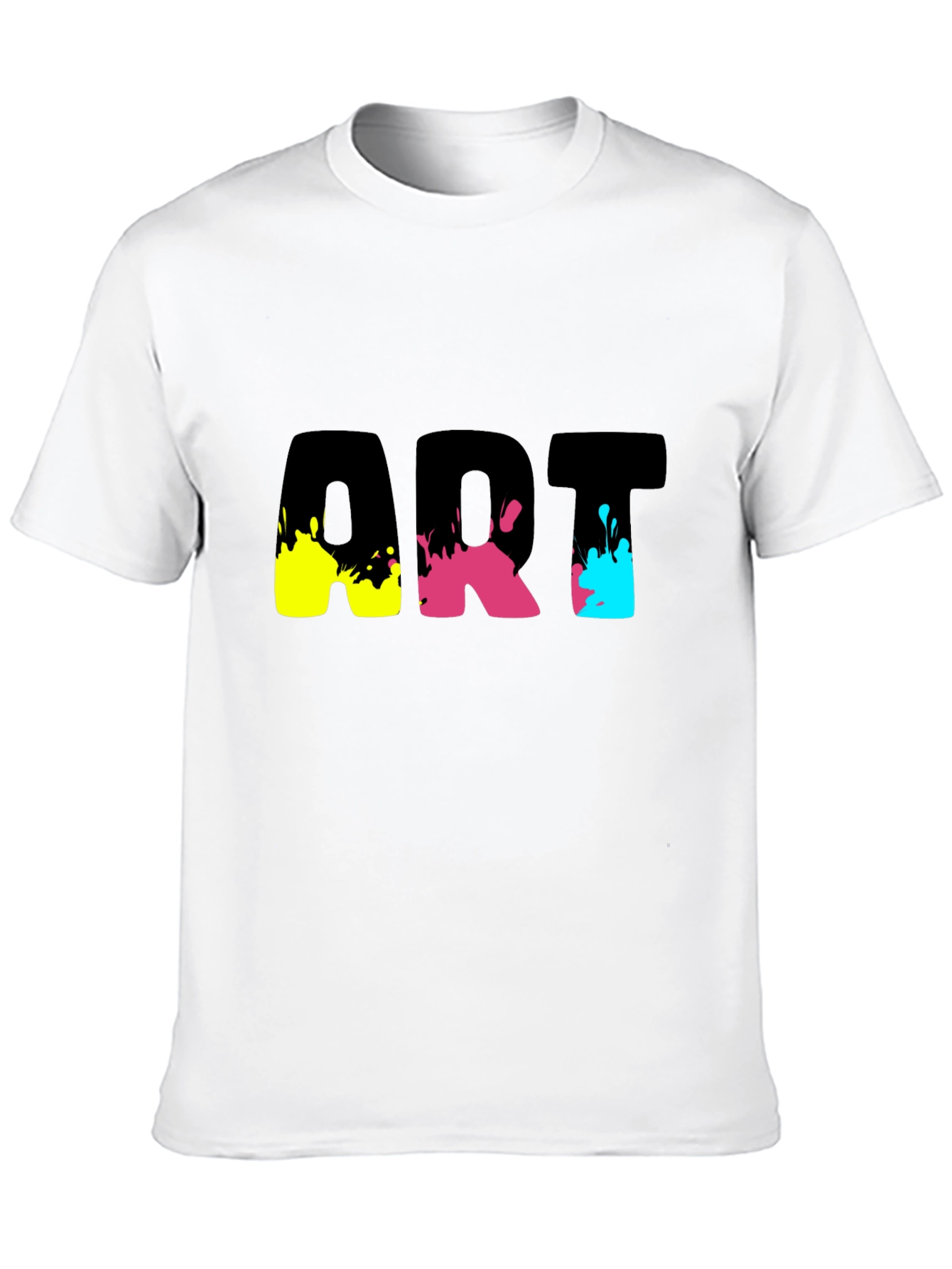Abstract Art Splatter Graphic Tee - Black