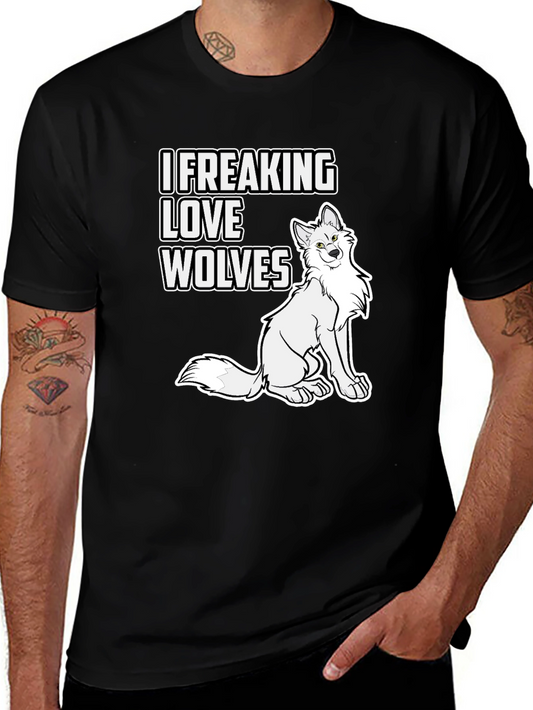 I Freaking Love Wolves Graphic T-Shirt