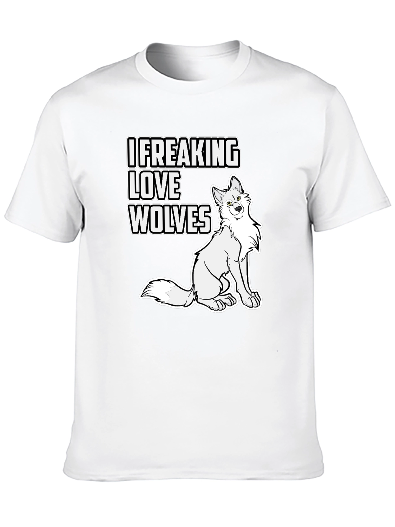 I Freaking Love Wolves Graphic T-Shirt