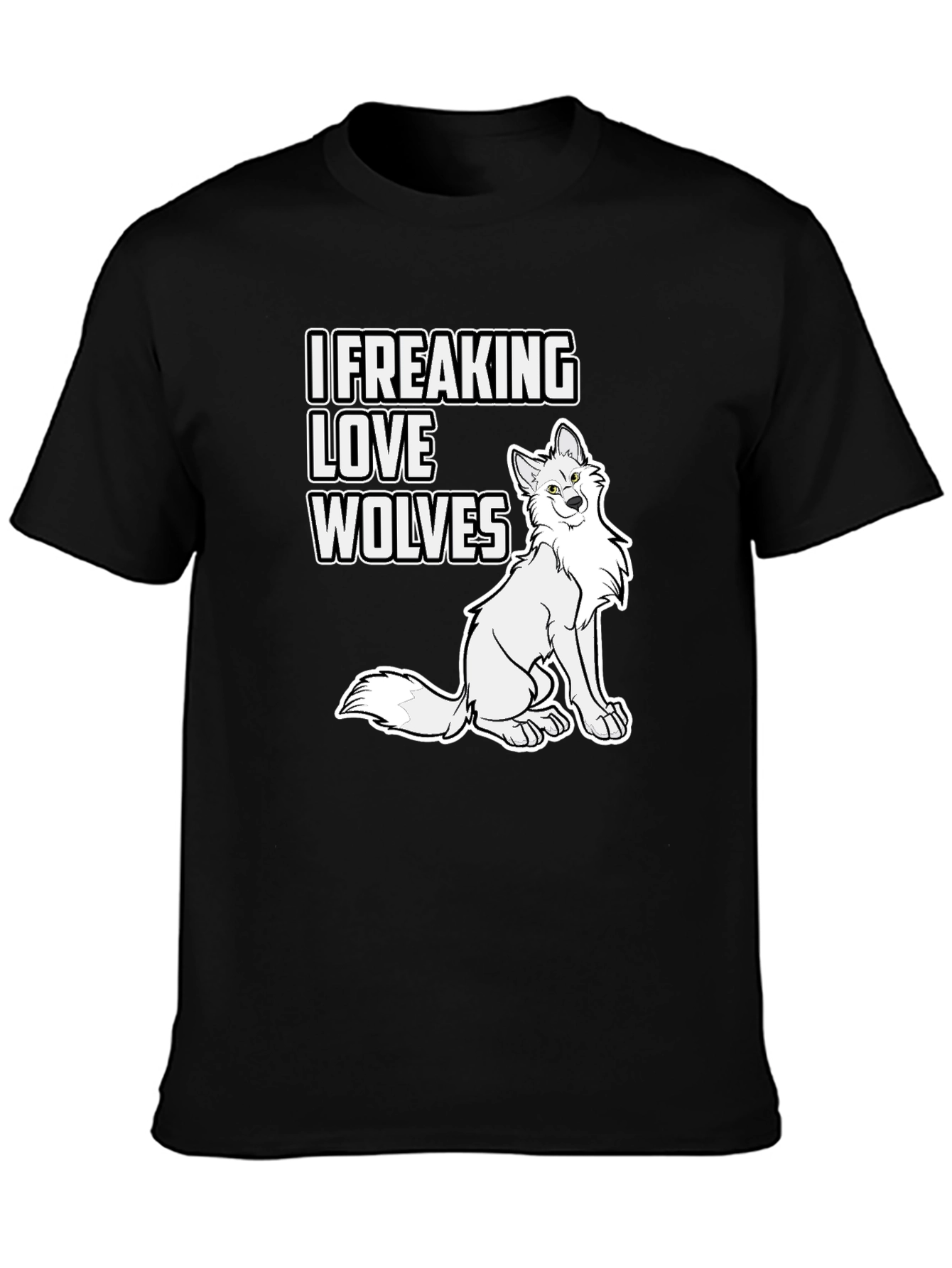 I Freaking Love Wolves Graphic T-Shirt