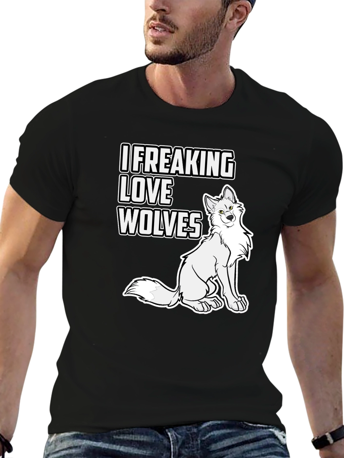I Freaking Love Wolves Graphic T-Shirt