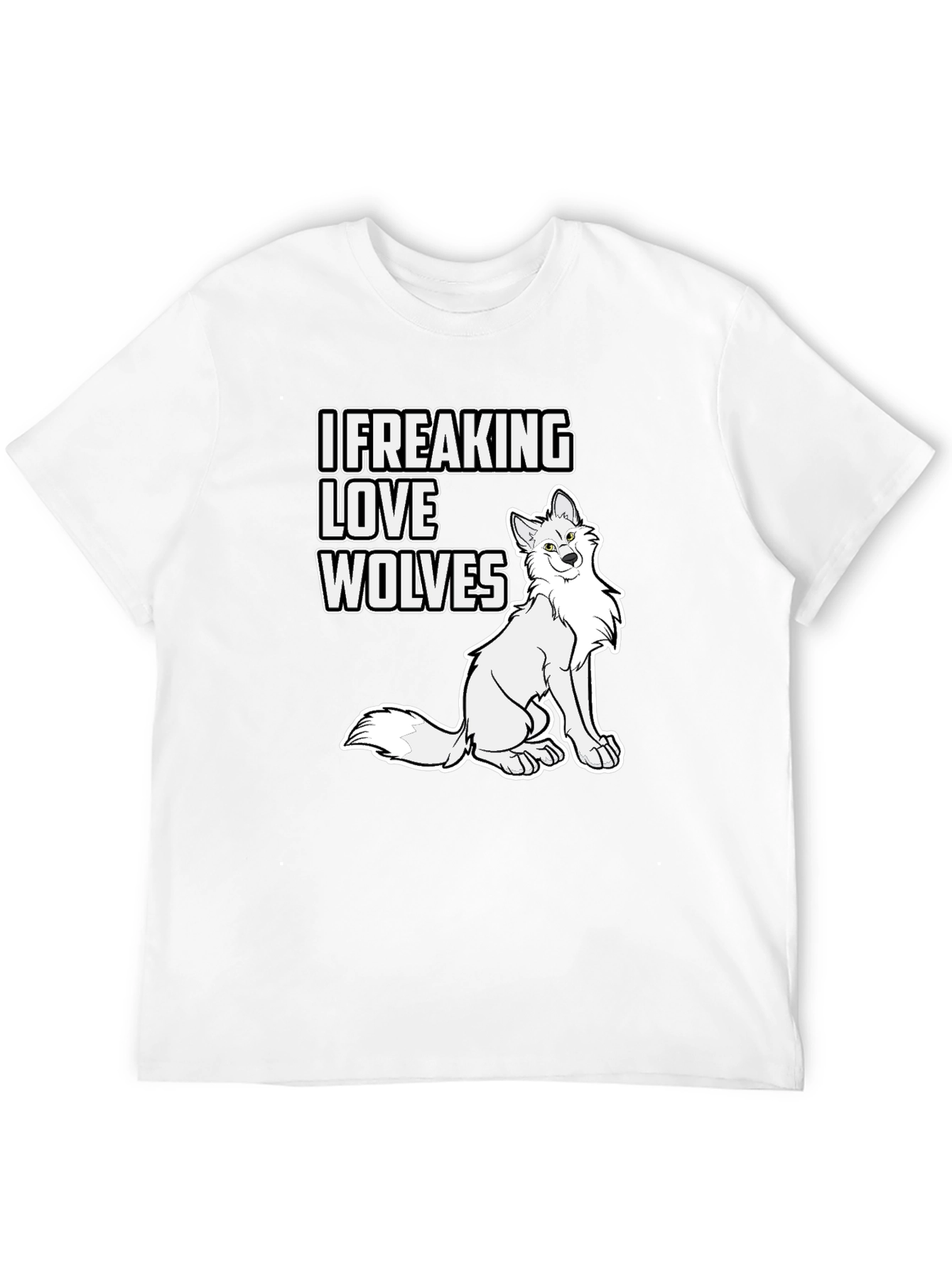 I Freaking Love Wolves Graphic T-Shirt