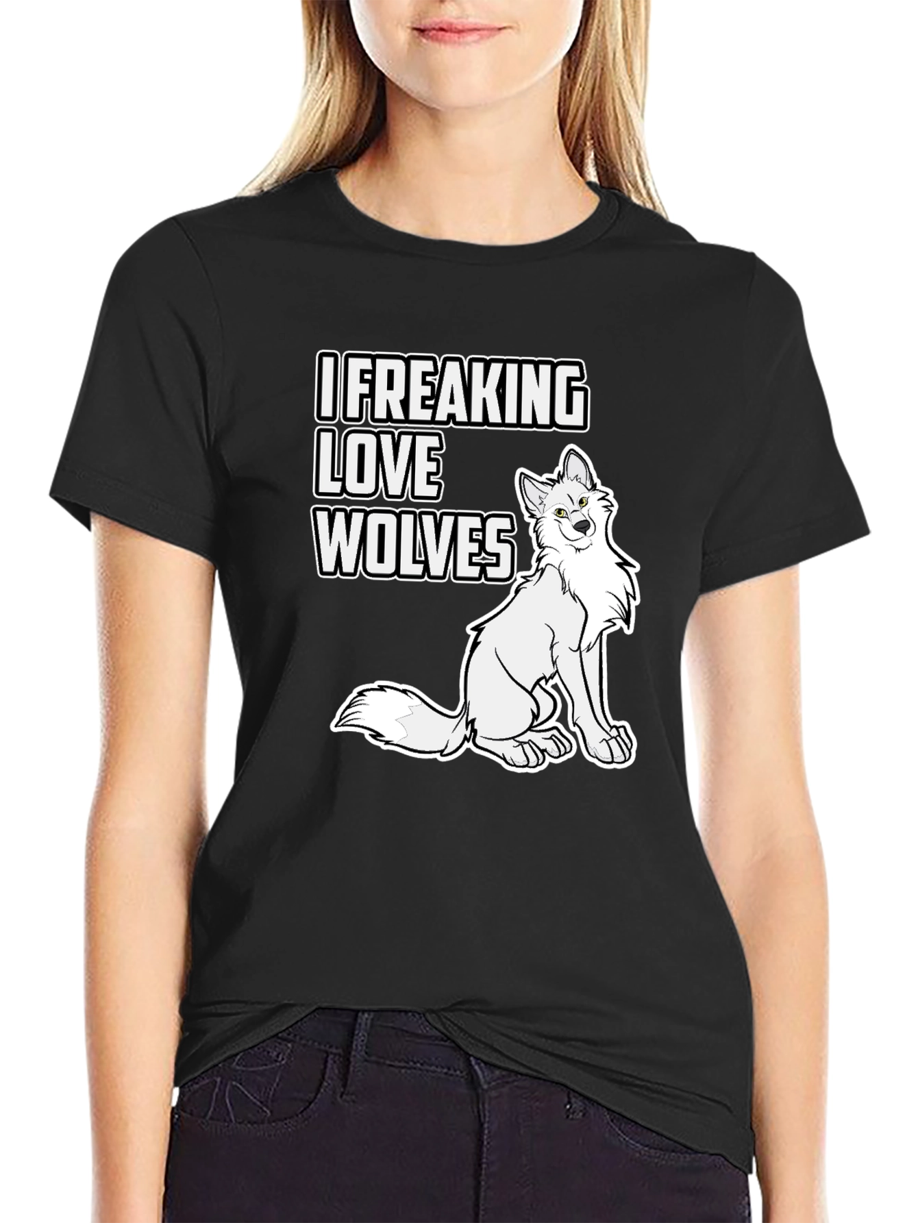 I Freaking Love Wolves Graphic T-Shirt