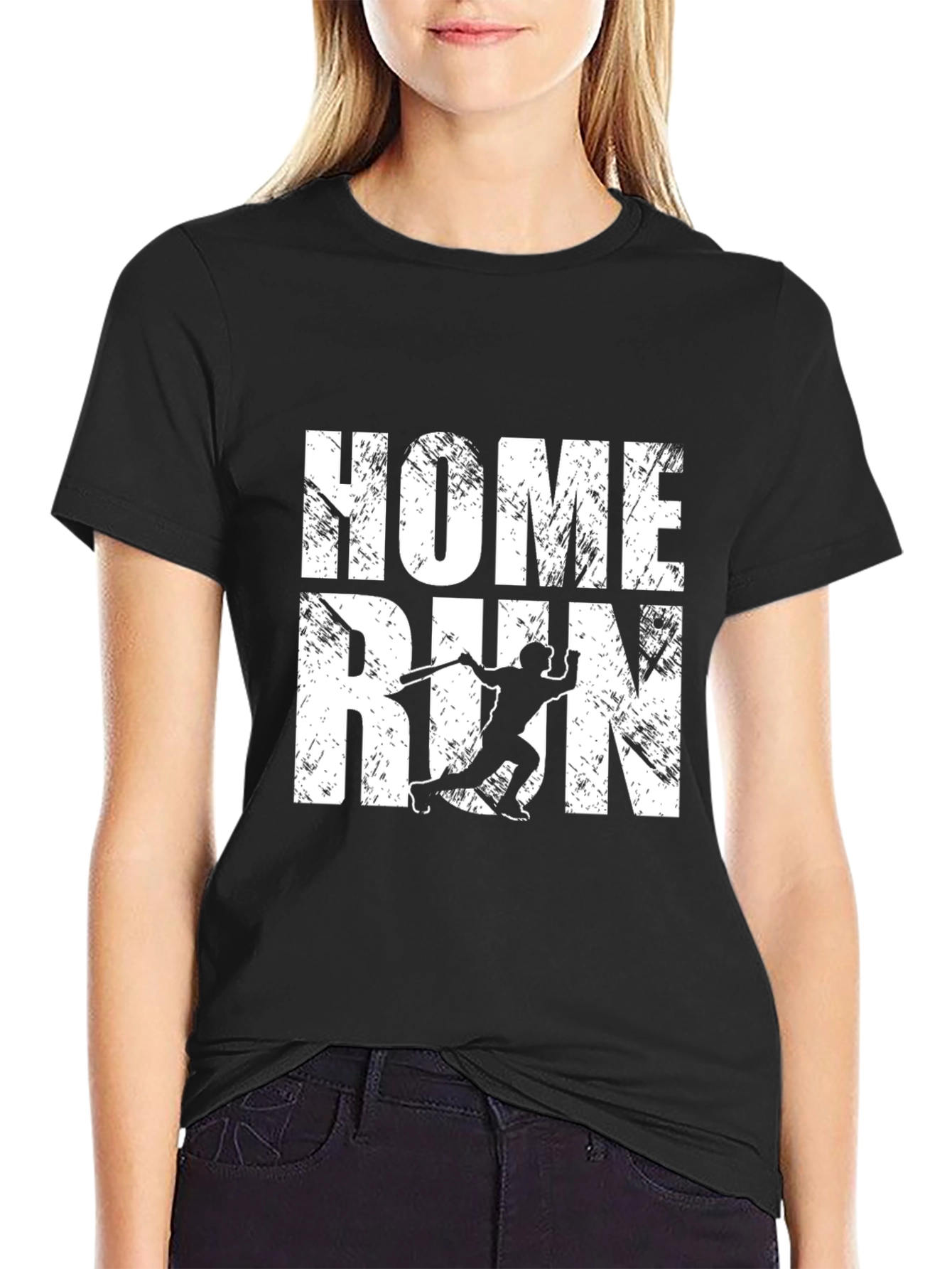 Home Run Baseball Graphic Tee - Black