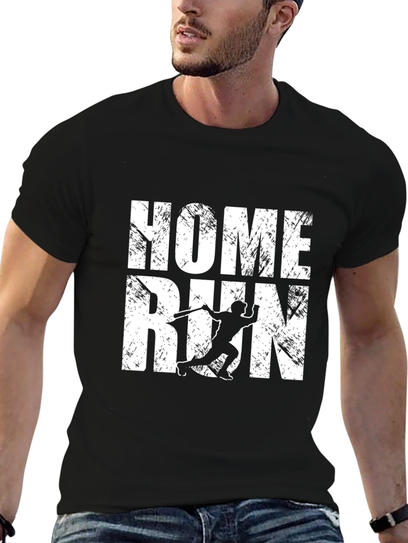 Home Run Baseball Graphic Tee - Black