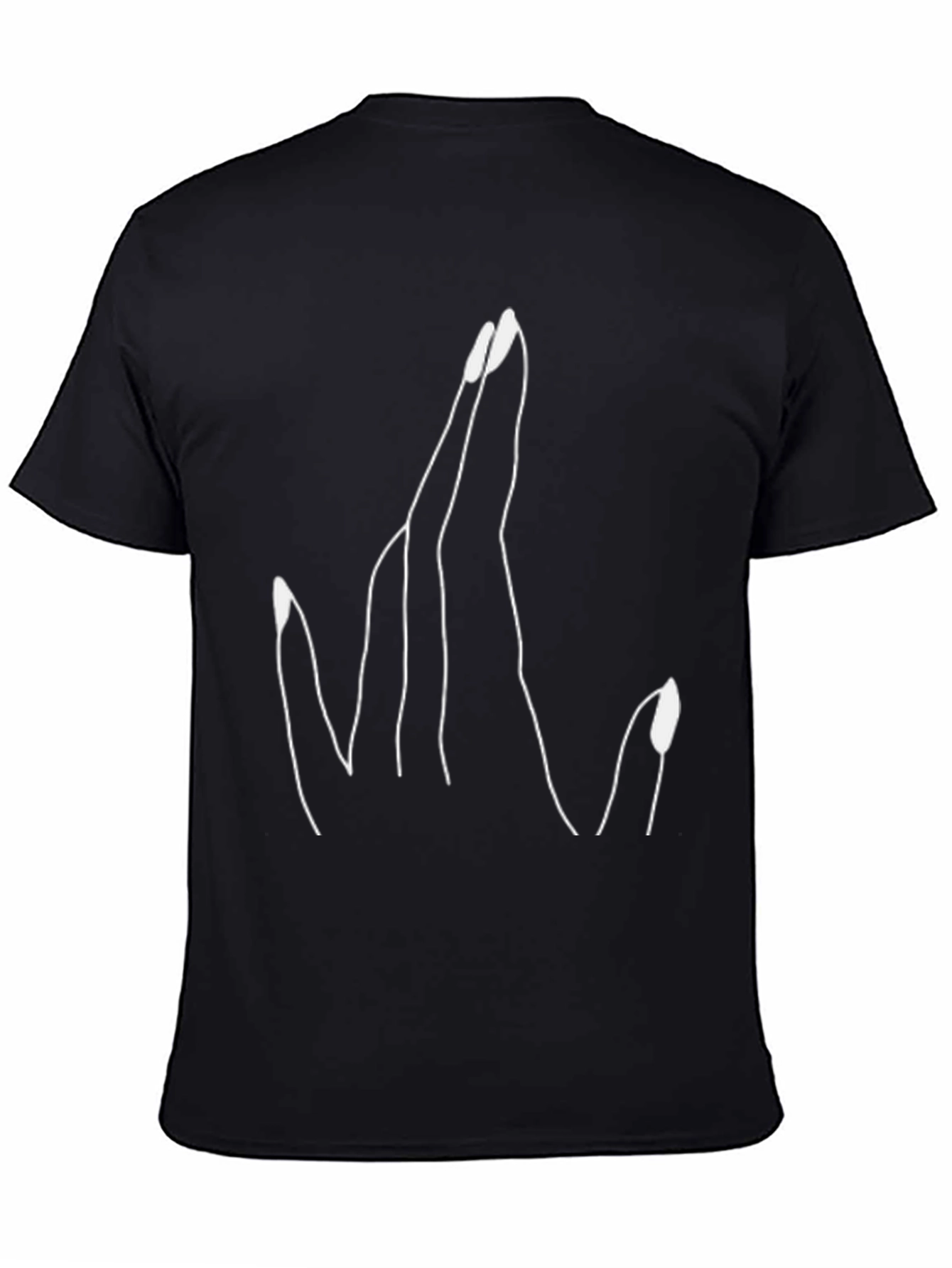 Statement Hand Gesture Graphic Black T-Shirt