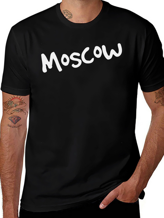 Moscow Graphic T-Shirt - Black Cotton Tee