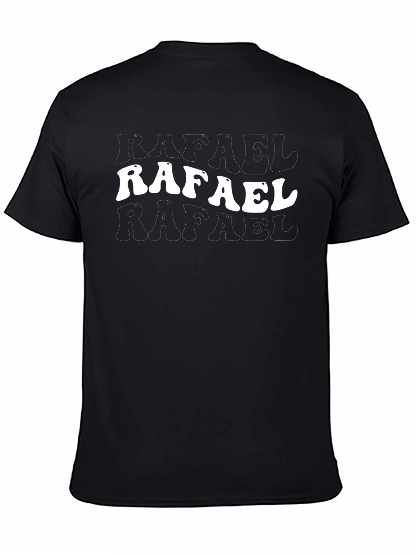 Retro Rafael Graphic Black T-Shirt