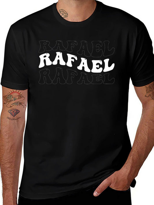 Retro Rafael Graphic Black T-Shirt