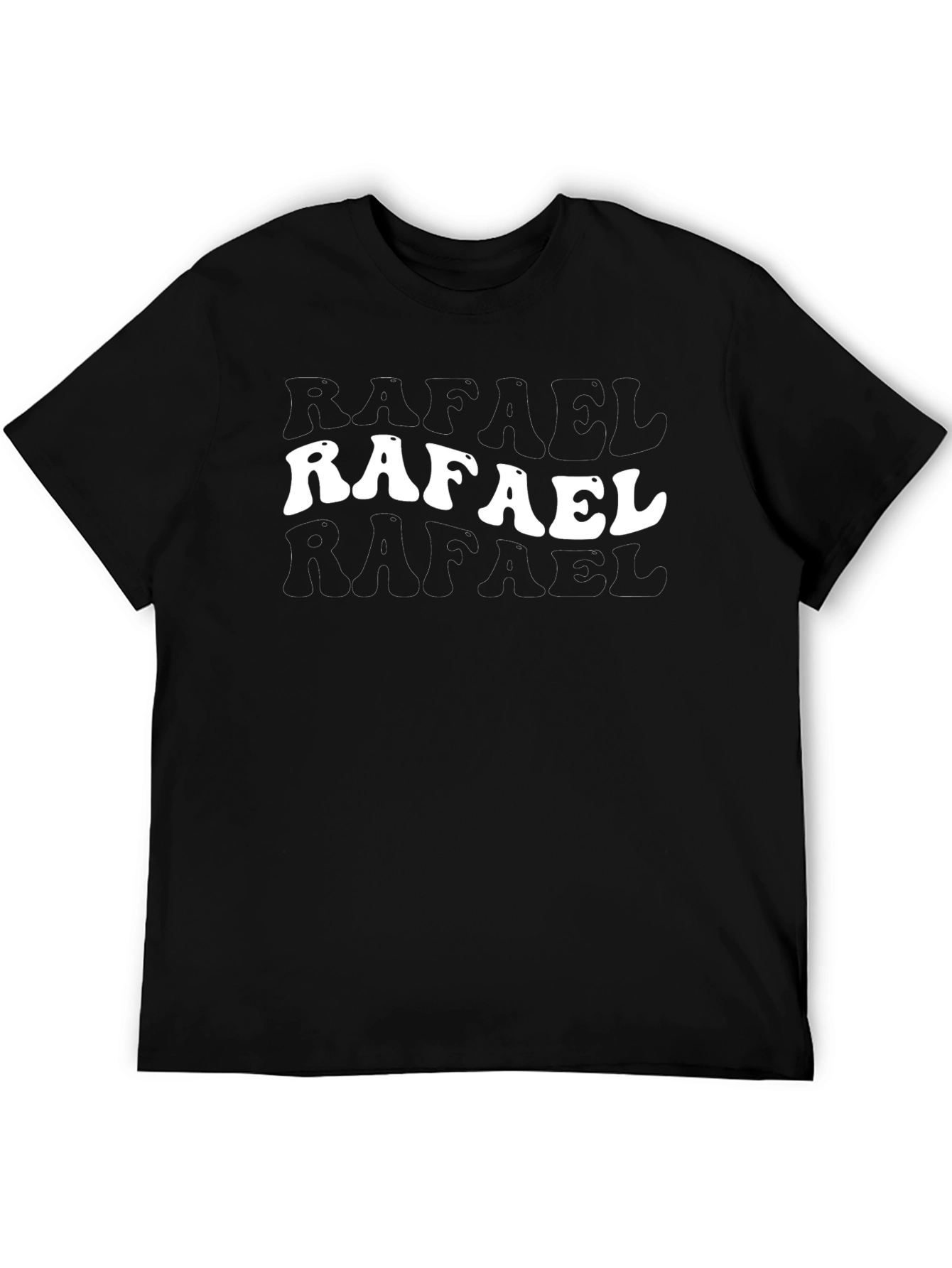 Retro Rafael Graphic Black T-Shirt