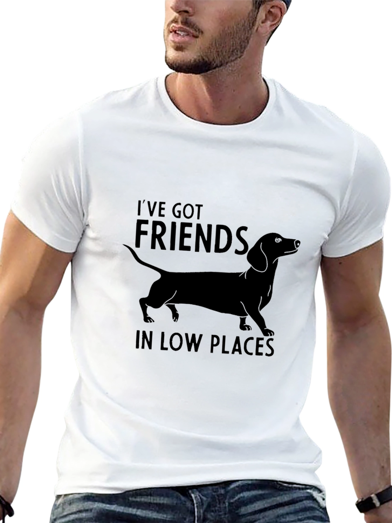 Dachshund Tee: Ive Got Friends in Low Places