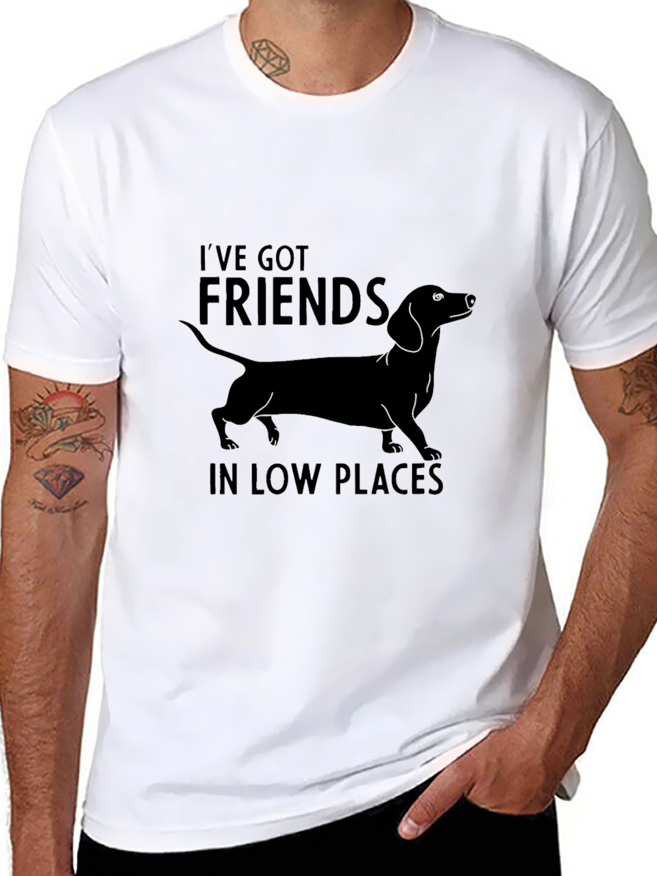 Dachshund Tee: Ive Got Friends in Low Places