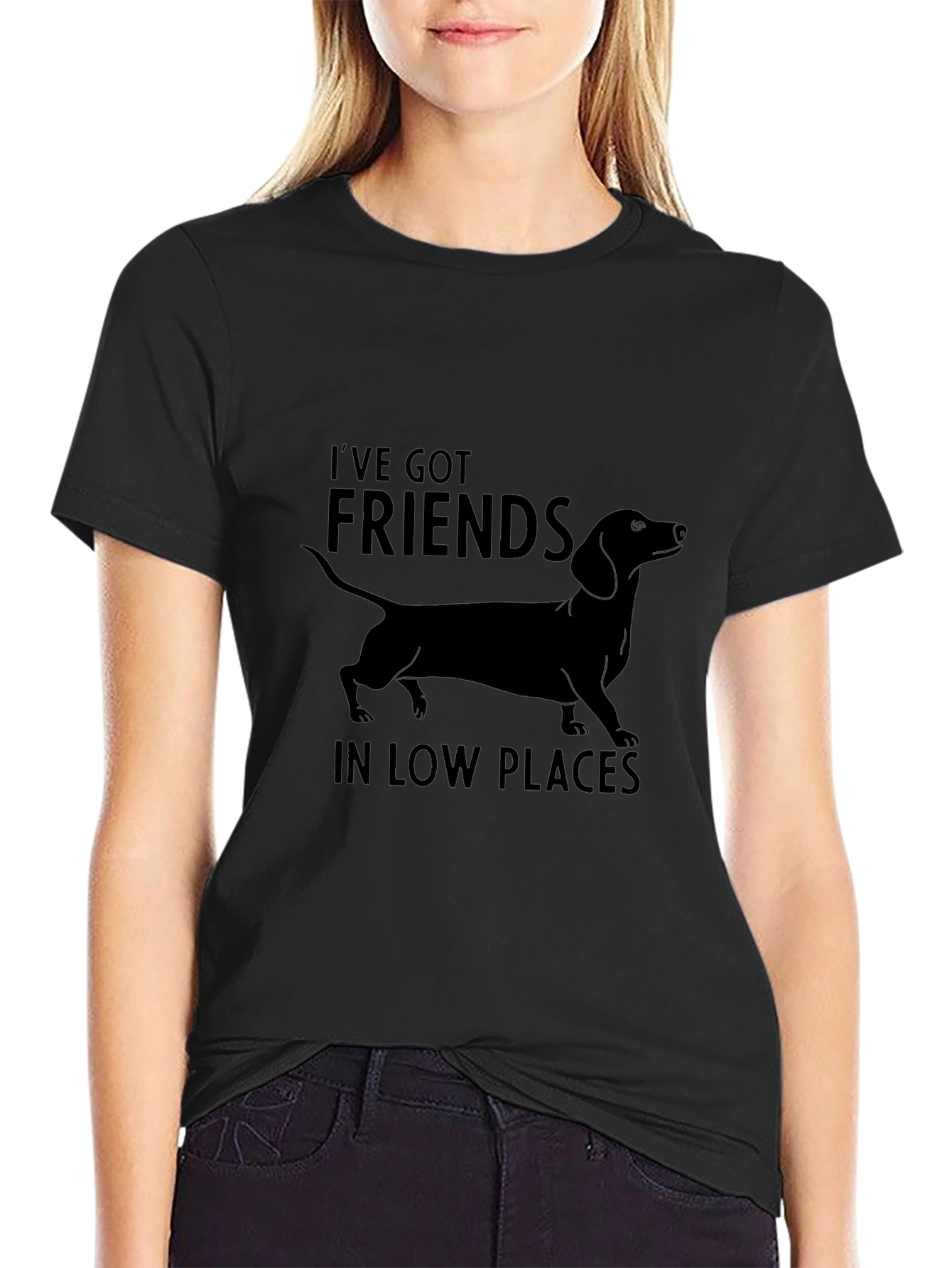Dachshund Tee: Ive Got Friends in Low Places