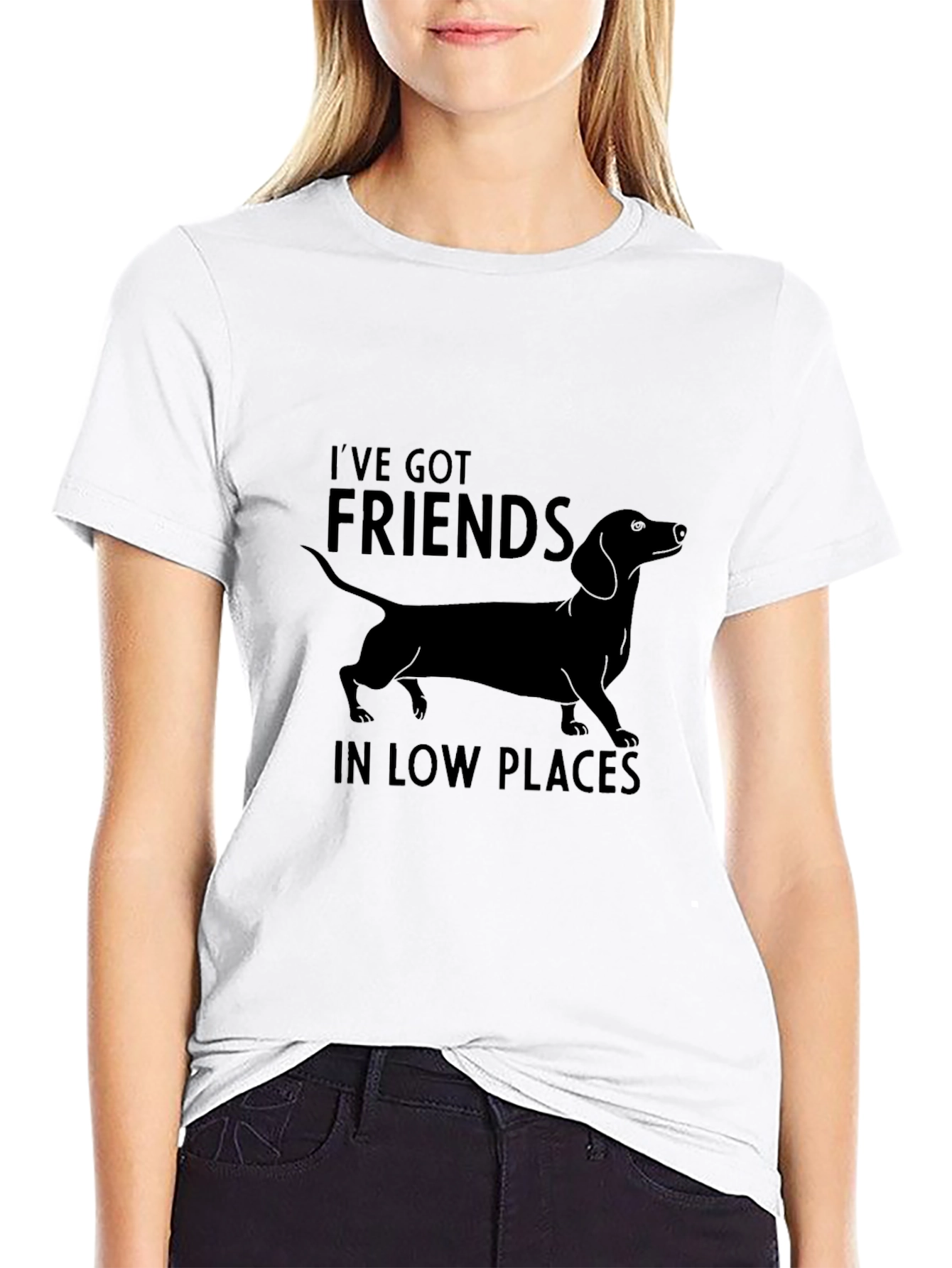 Dachshund Tee: Ive Got Friends in Low Places
