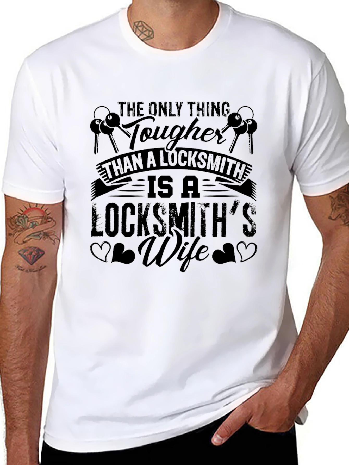 Locksmith Wife T-Shirt - Tougher Than a Locksmith