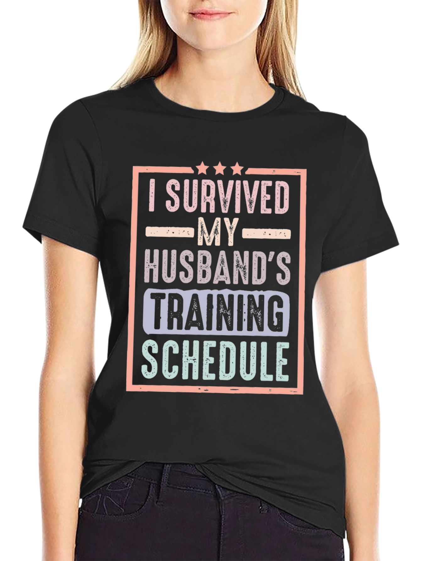 I Survived My Husbands Training Schedule T-Shirt