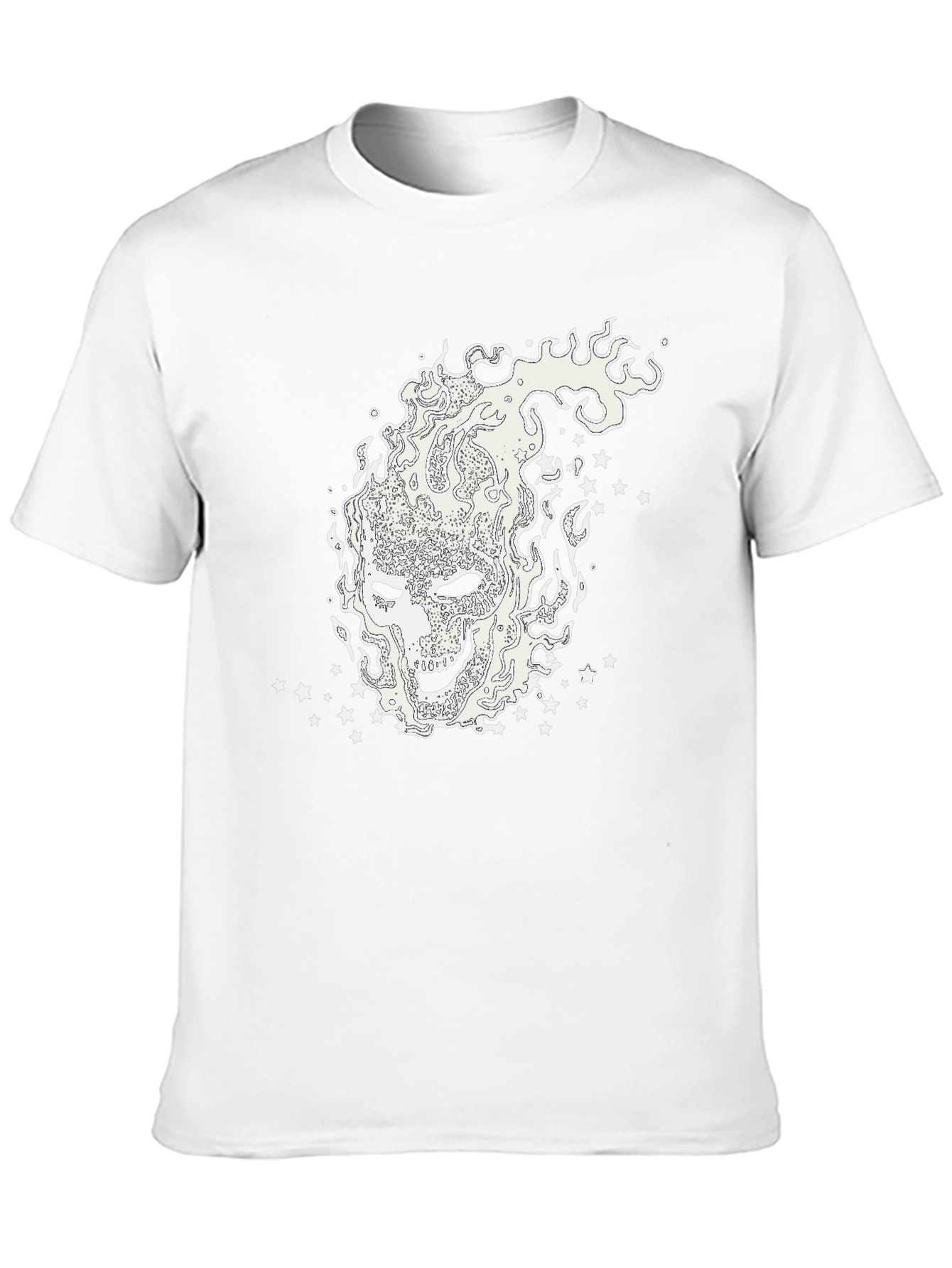 Mystic Flames Graphic Tee - Black Cotton Shirt