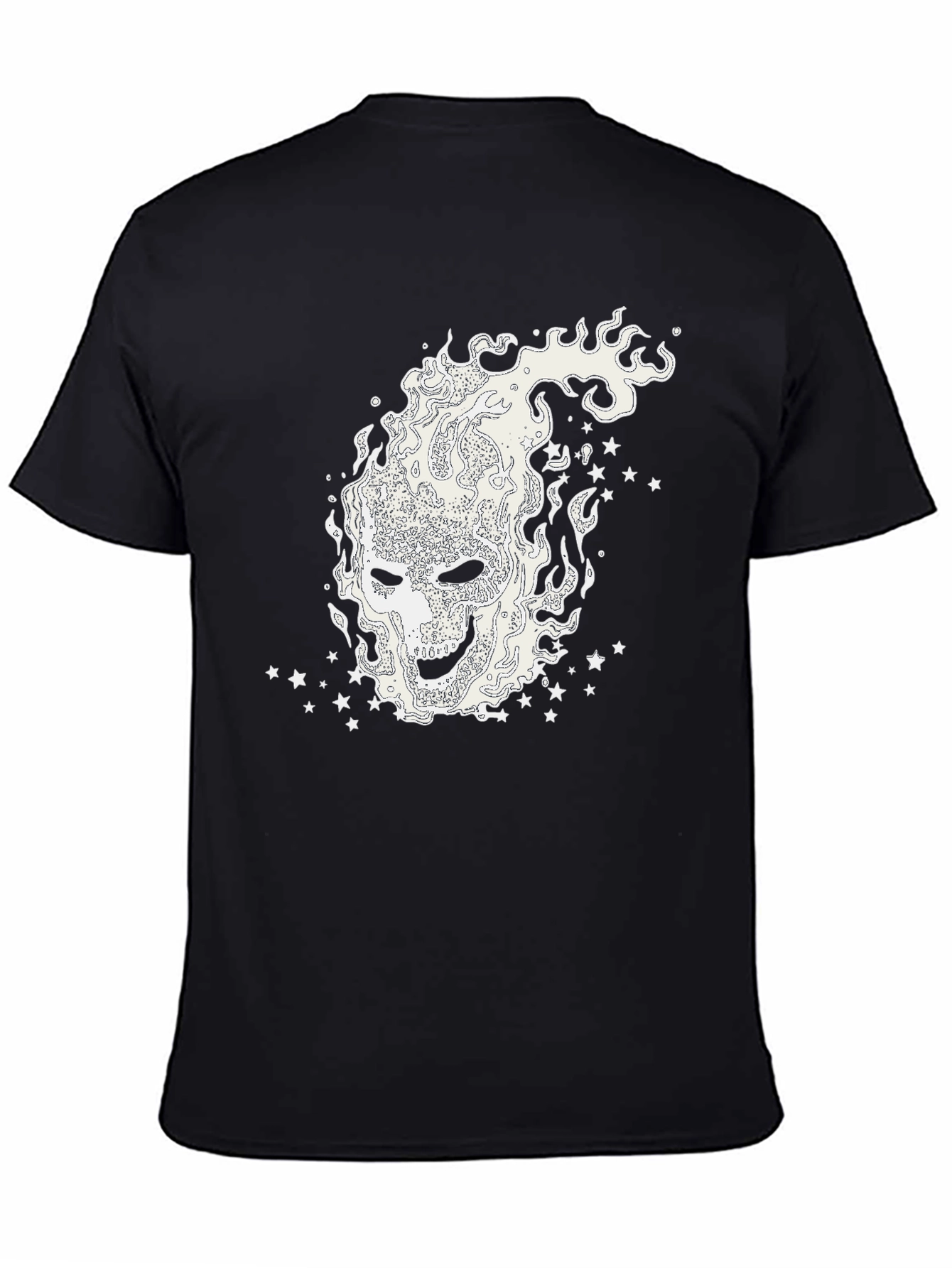 Mystic Flames Graphic Tee - Black Cotton Shirt