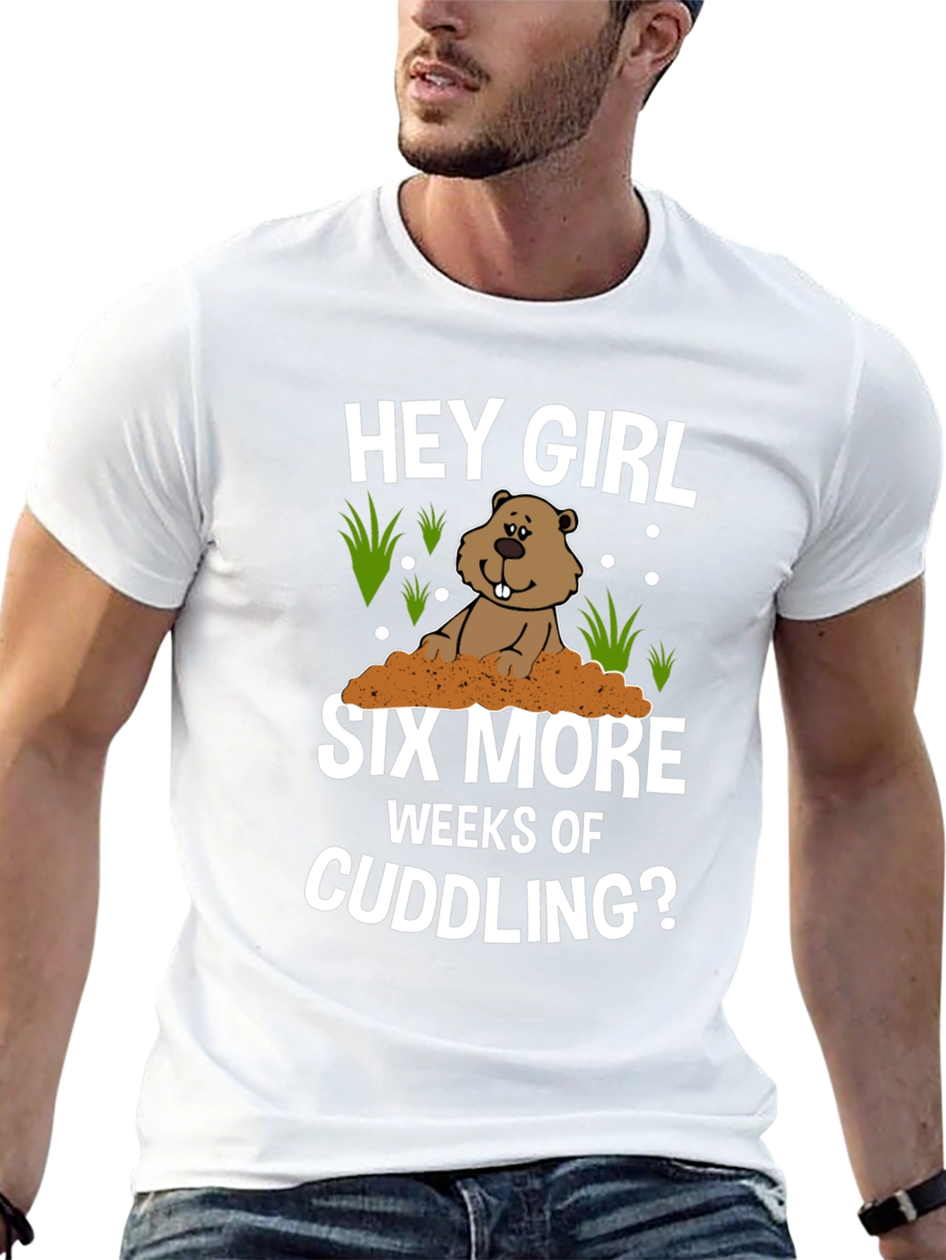 Hey Girl Six More Weeks Of Cuddling T-Shirt