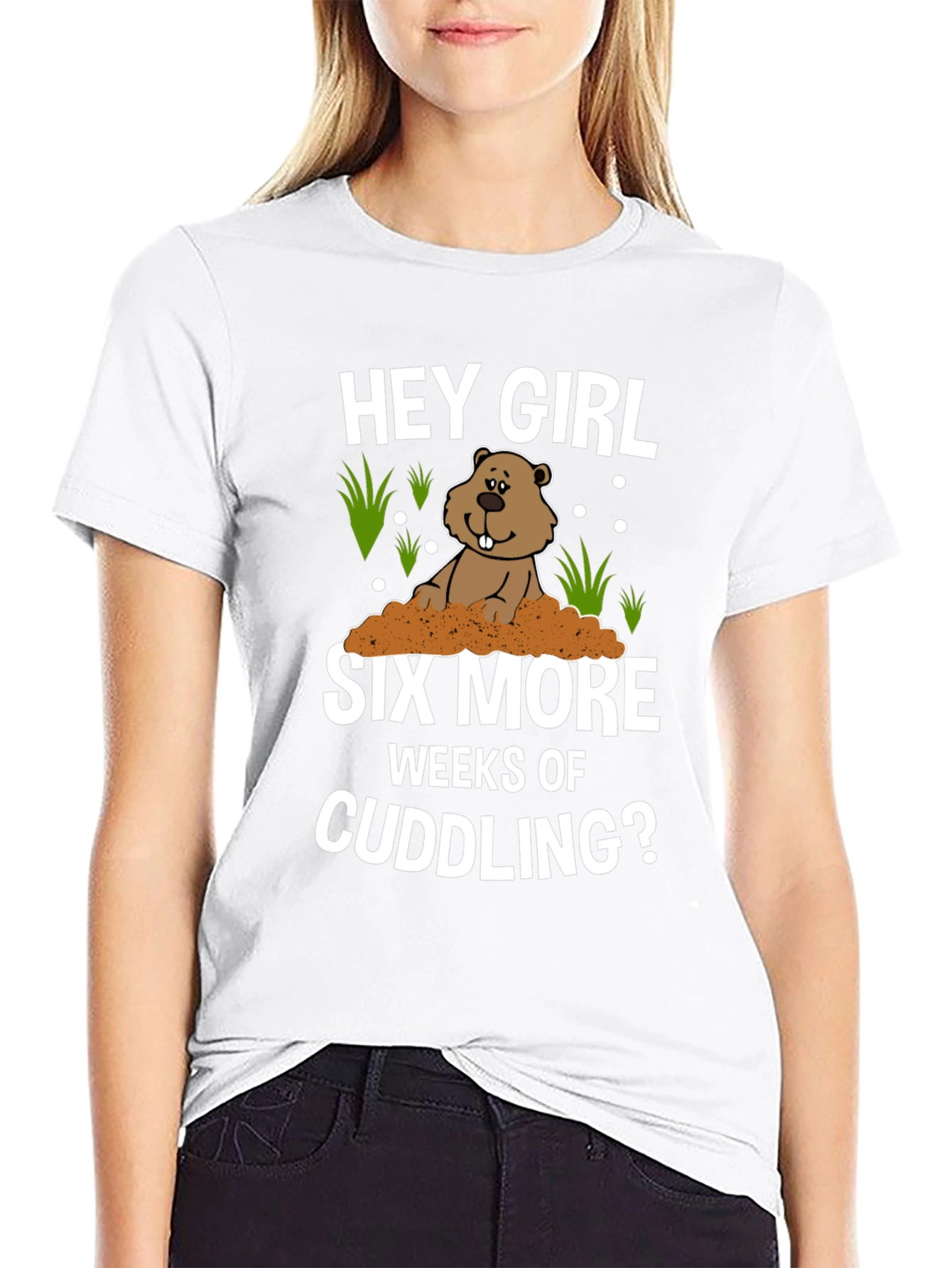 Hey Girl Six More Weeks Of Cuddling T-Shirt