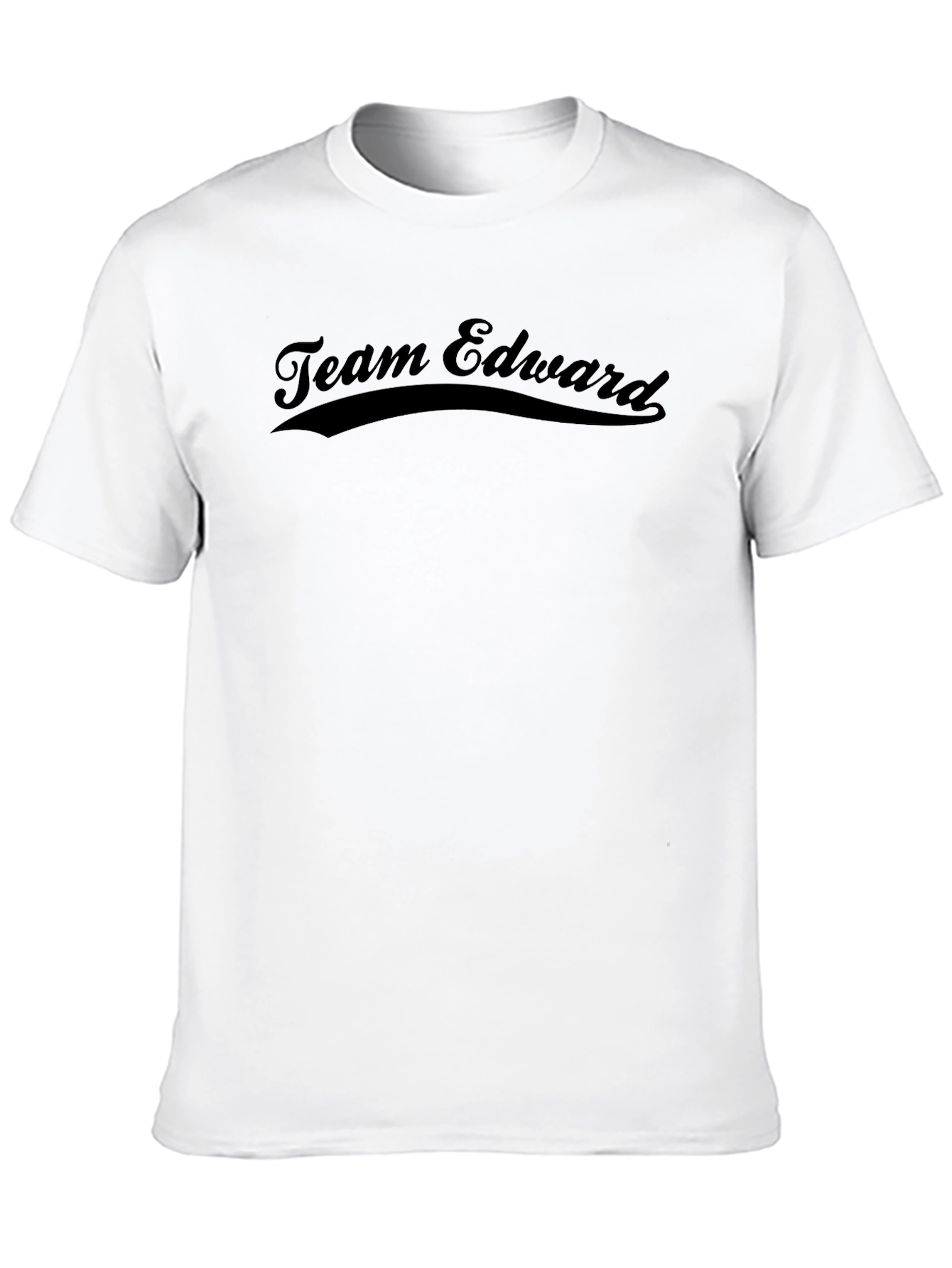 Team Edward Black Crew Neck T-Shirt