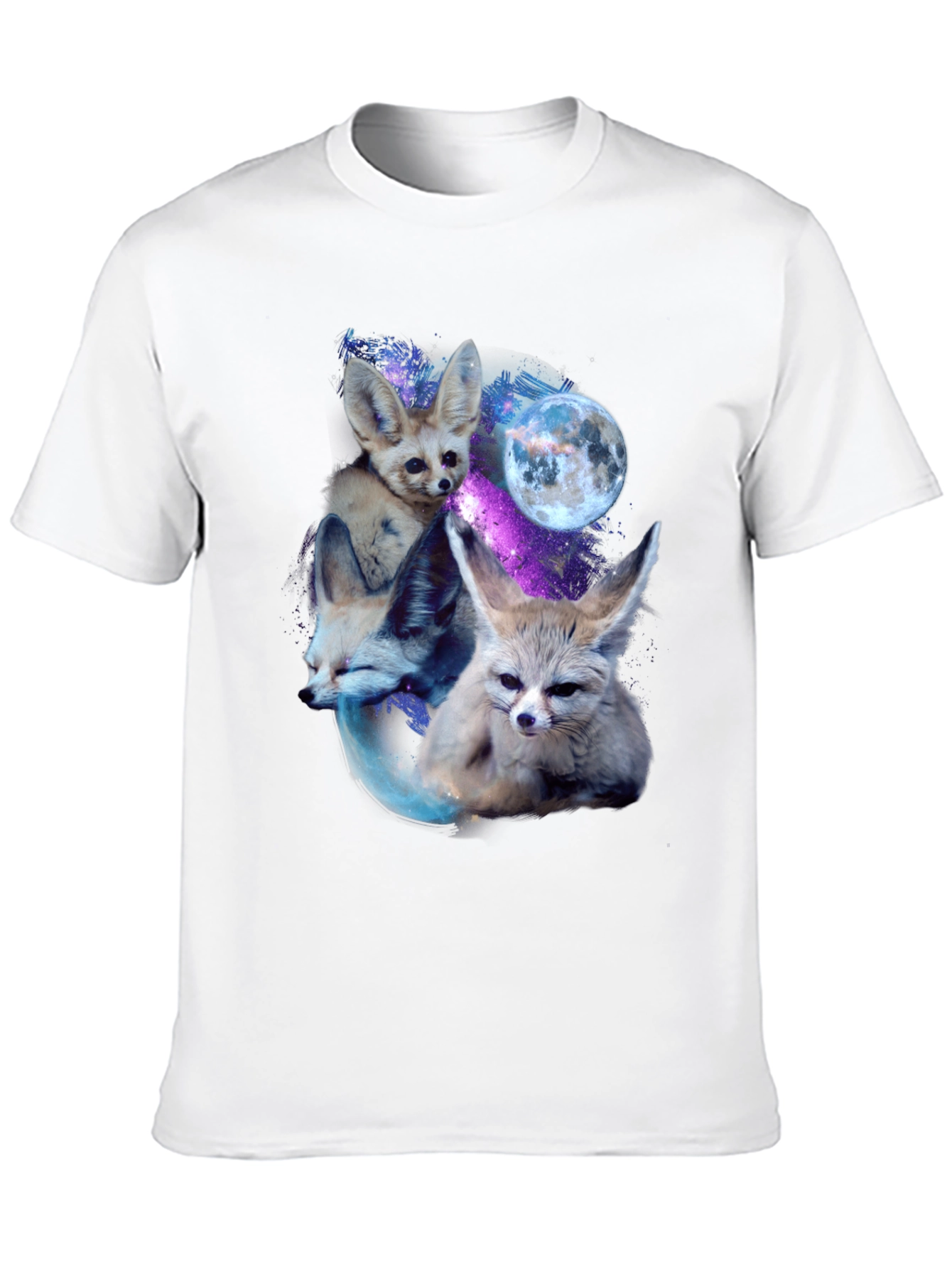 Fox Galaxy T-Shirt - Celestial Fennec Design